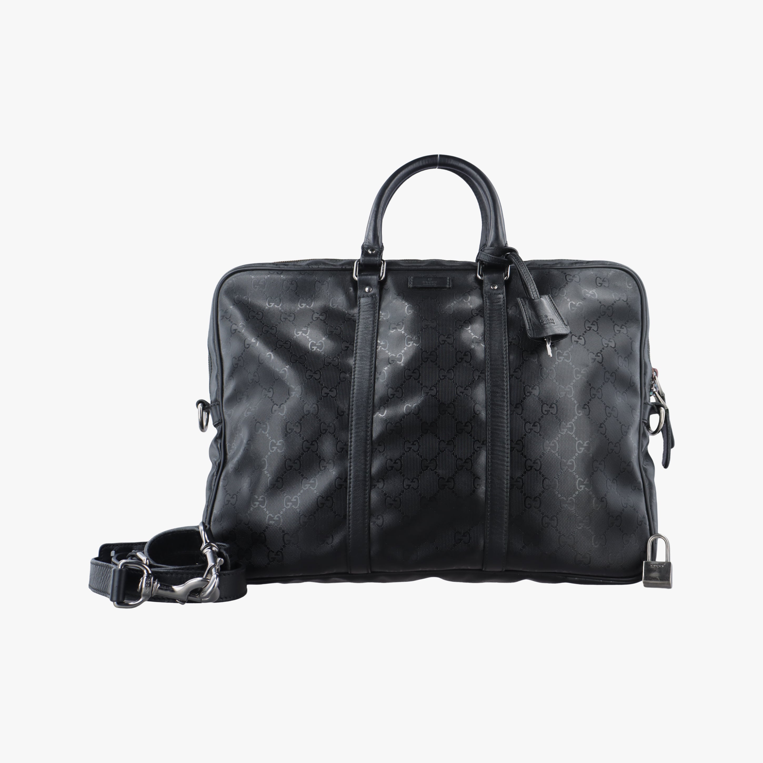 Pre-owned Gucci Diamante Black Patent 208463 shoulderbag | stylenewstar