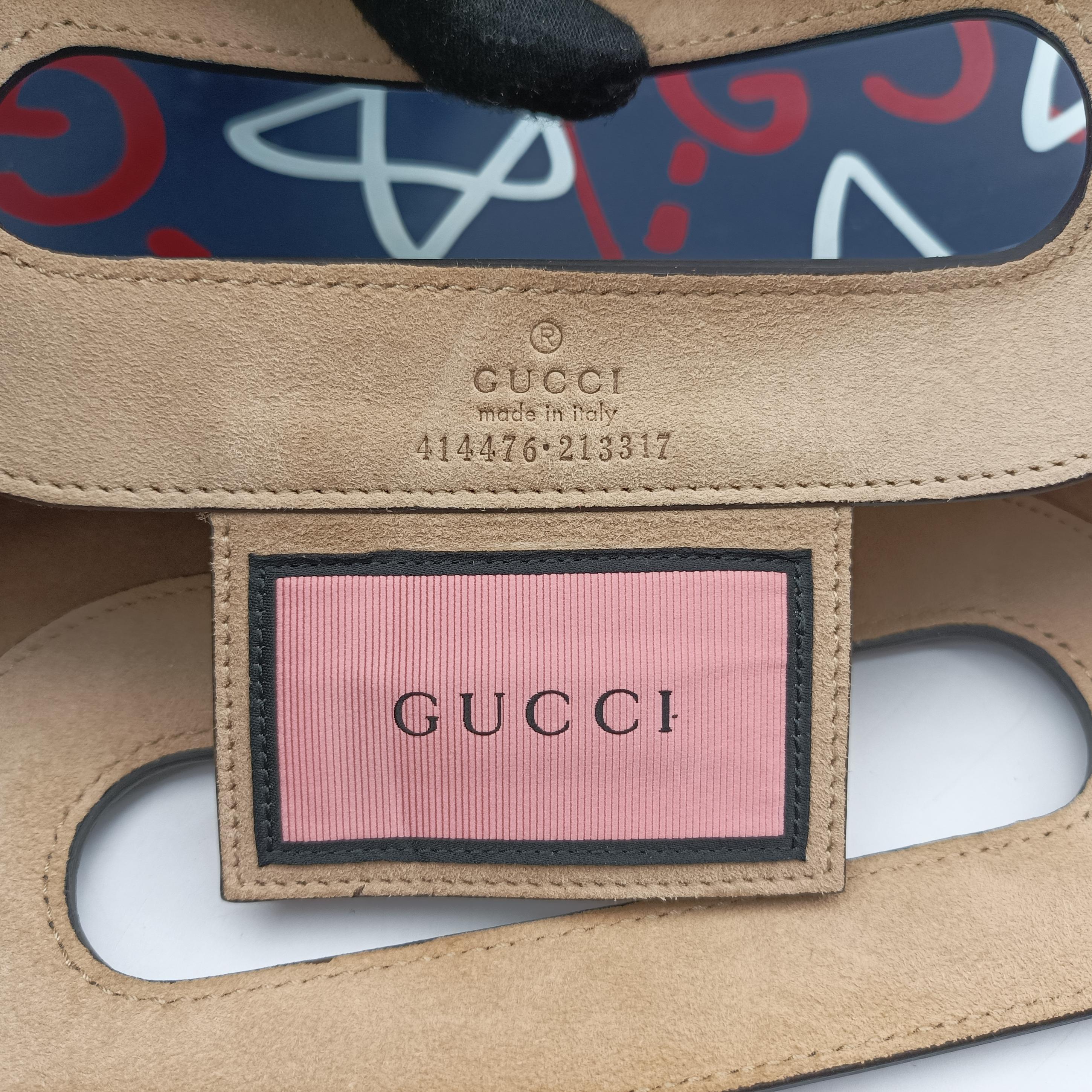 Secondhand Gucci GucciGhost Star Navy×Multicolour Leather 414476 shoulderbag | stylenewstar