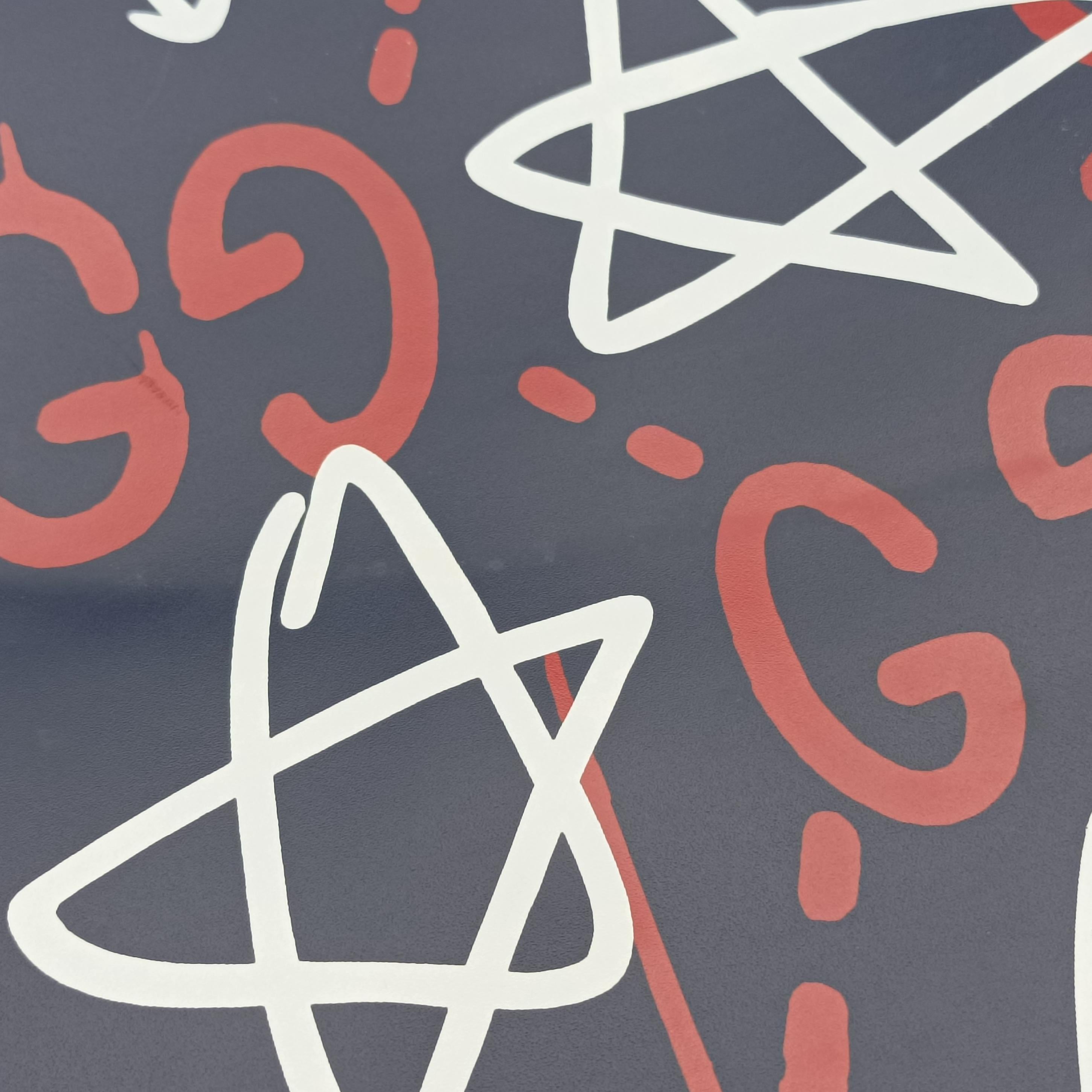 Secondhand Gucci GucciGhost Star Navy×Multicolour Leather 414476 shoulderbag | stylenewstar