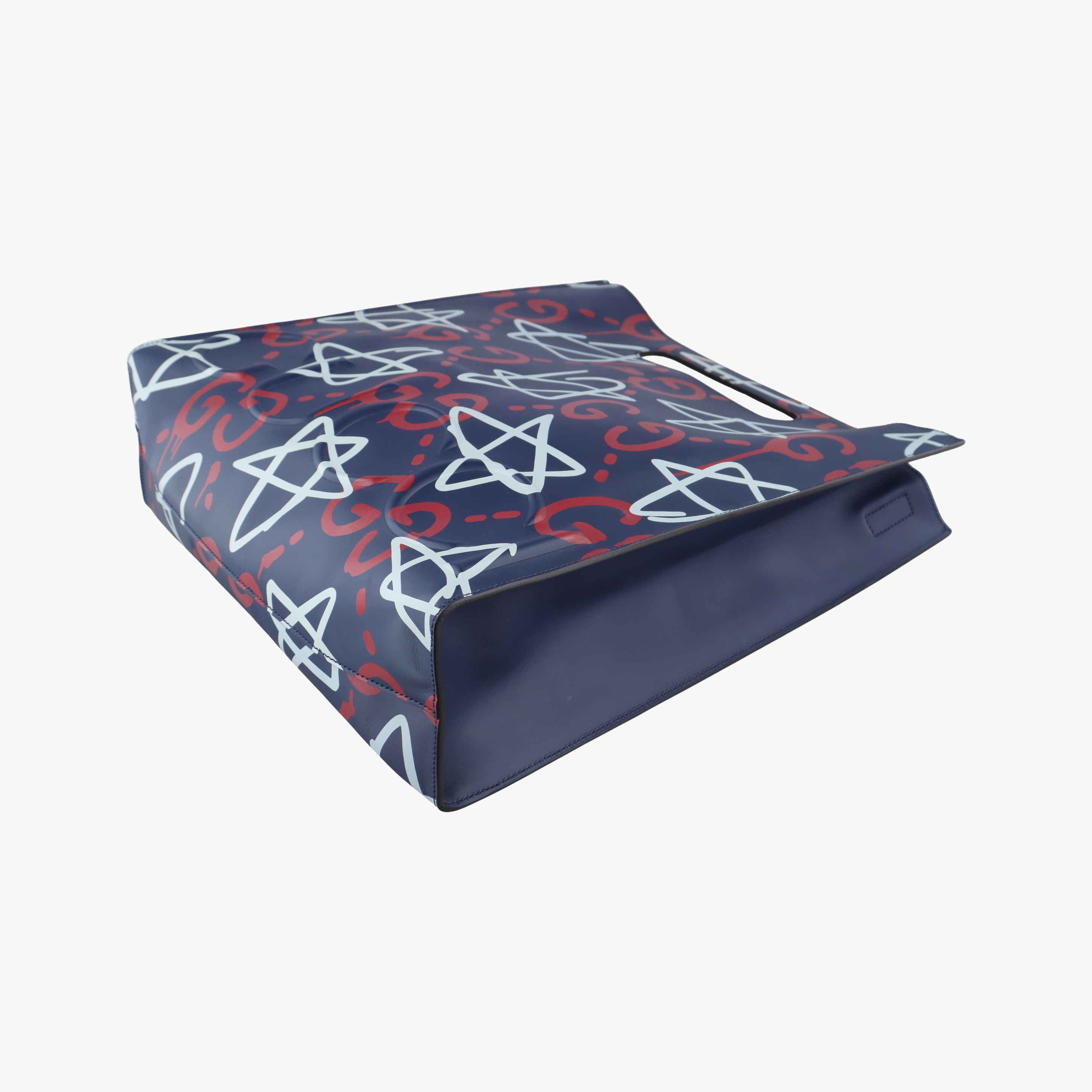 Secondhand Gucci GucciGhost Star Navy×Multicolour Leather 414476 shoulderbag | stylenewstar