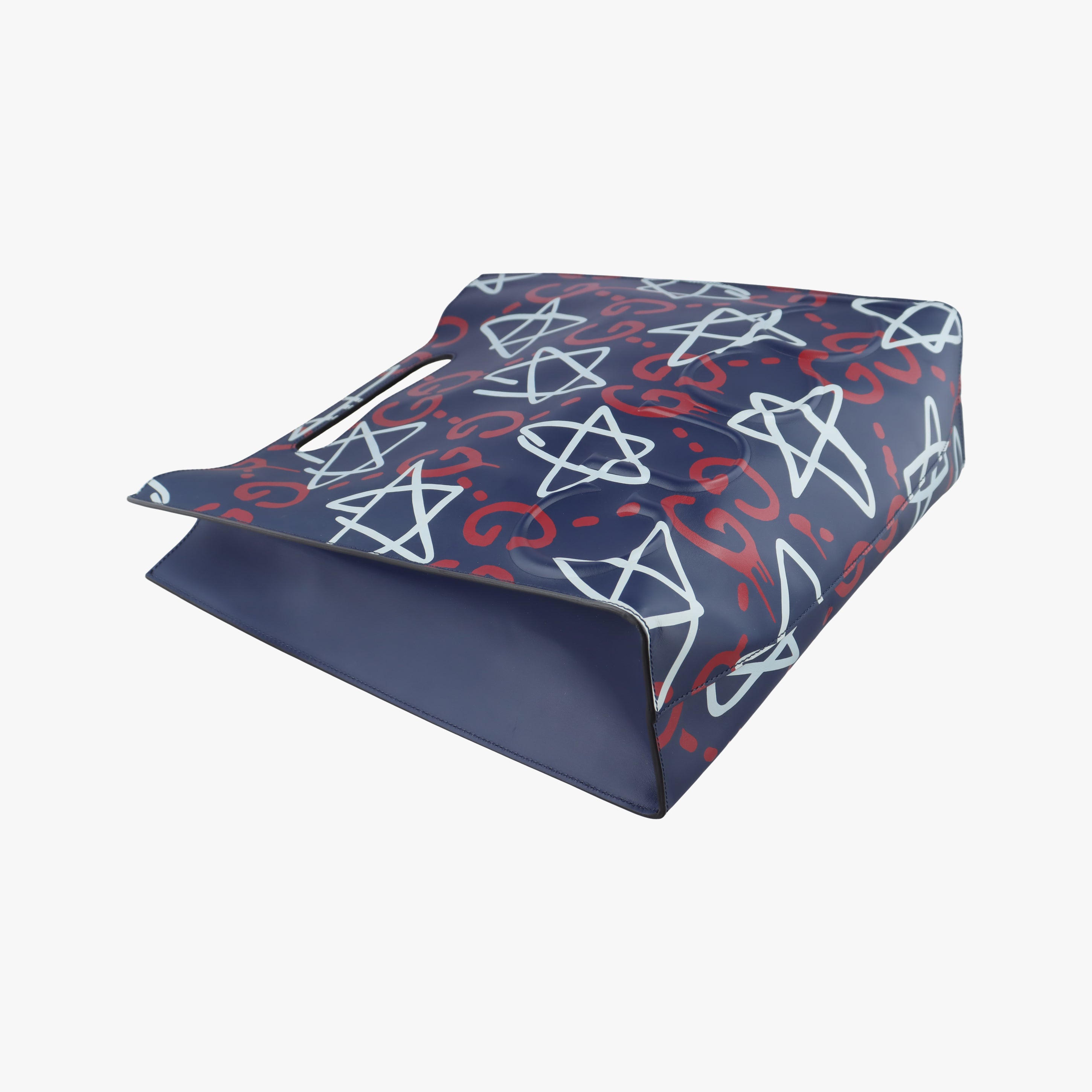 Secondhand Gucci GucciGhost Star Navy×Multicolour Leather 414476 shoulderbag | stylenewstar