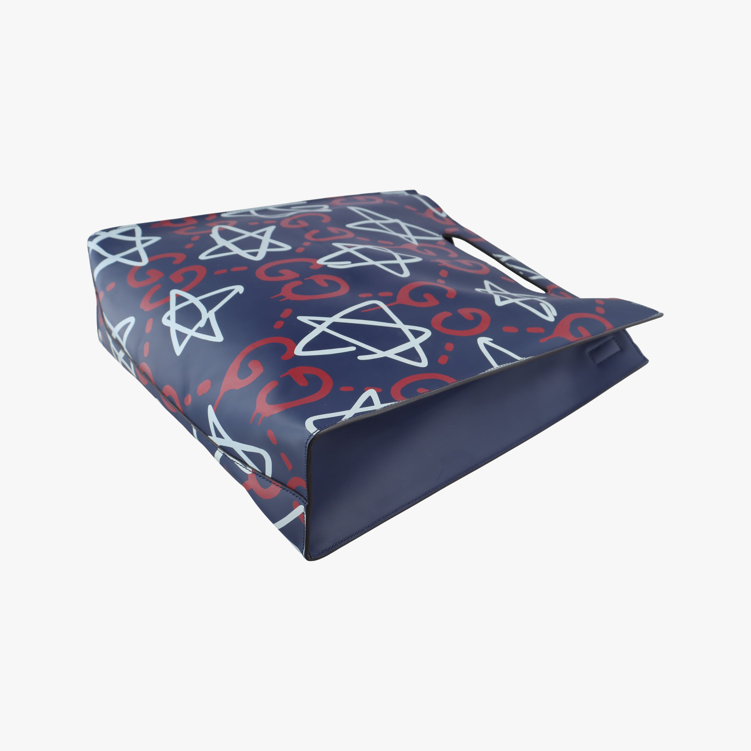 Secondhand Gucci GucciGhost Star Navy×Multicolour Leather 414476 shoulderbag | stylenewstar