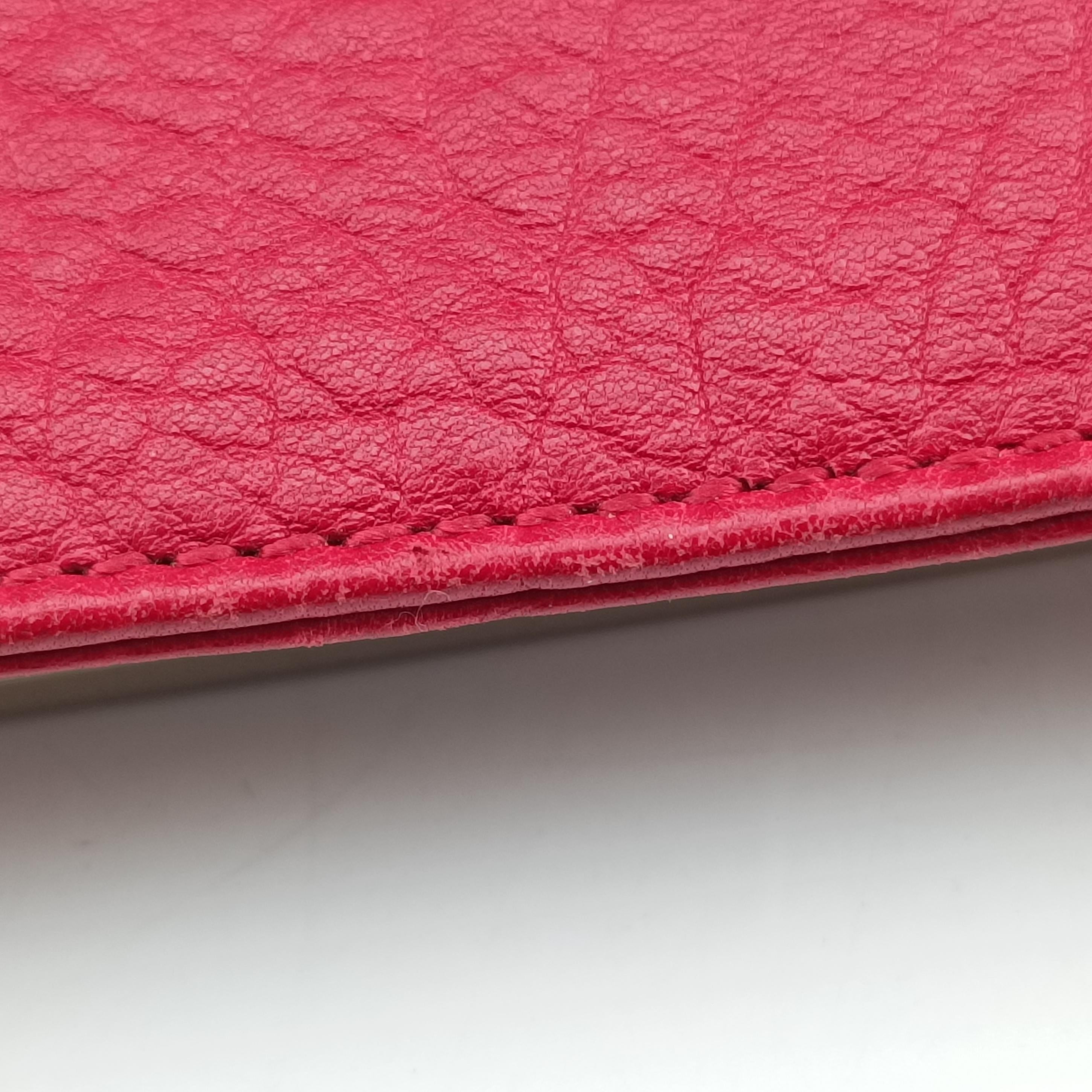 Pre-owned Fendi Mia Red Leather 8BR616 shoulderbag | stylenewstar