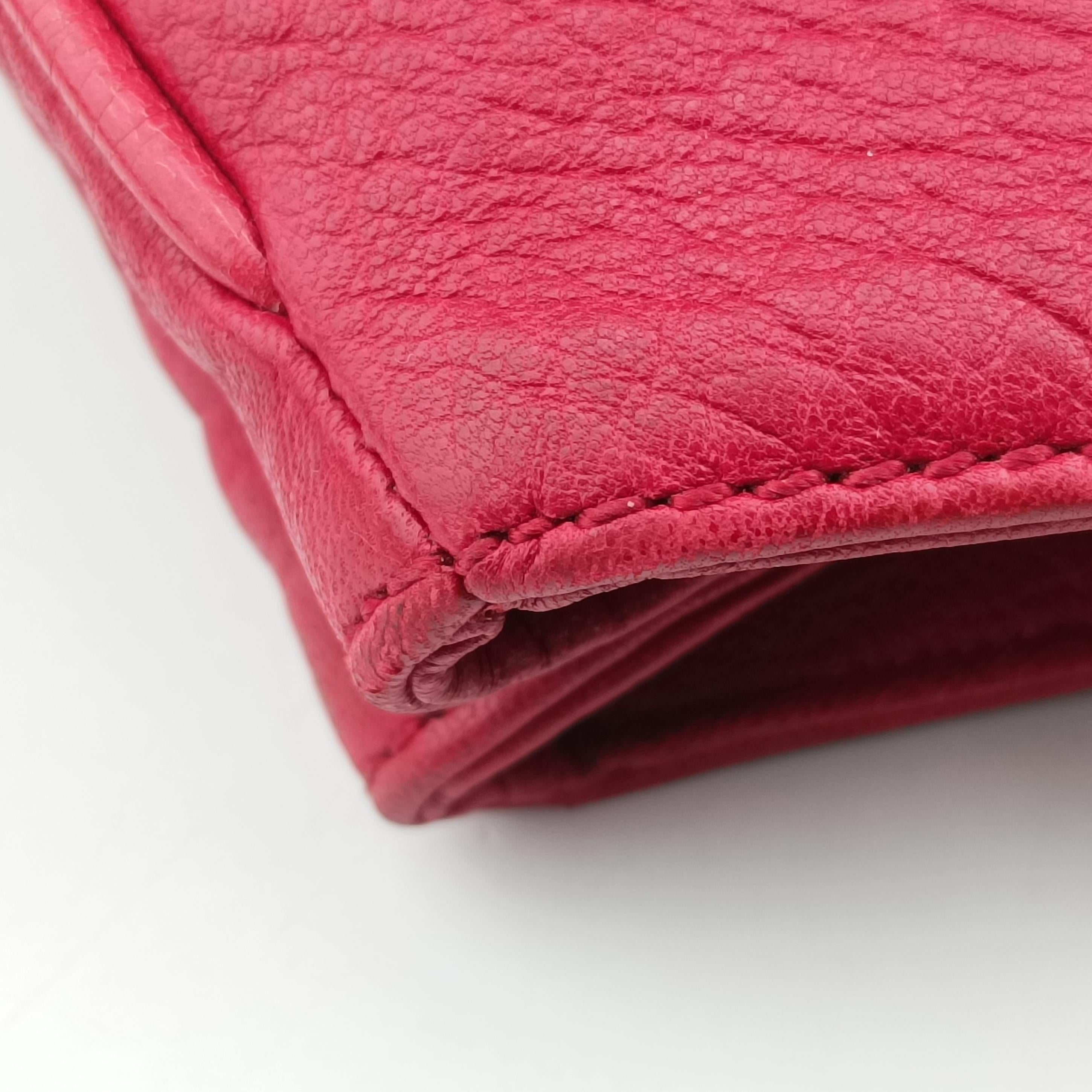 Pre-owned Fendi Mia Red Leather 8BR616 shoulderbag | stylenewstar