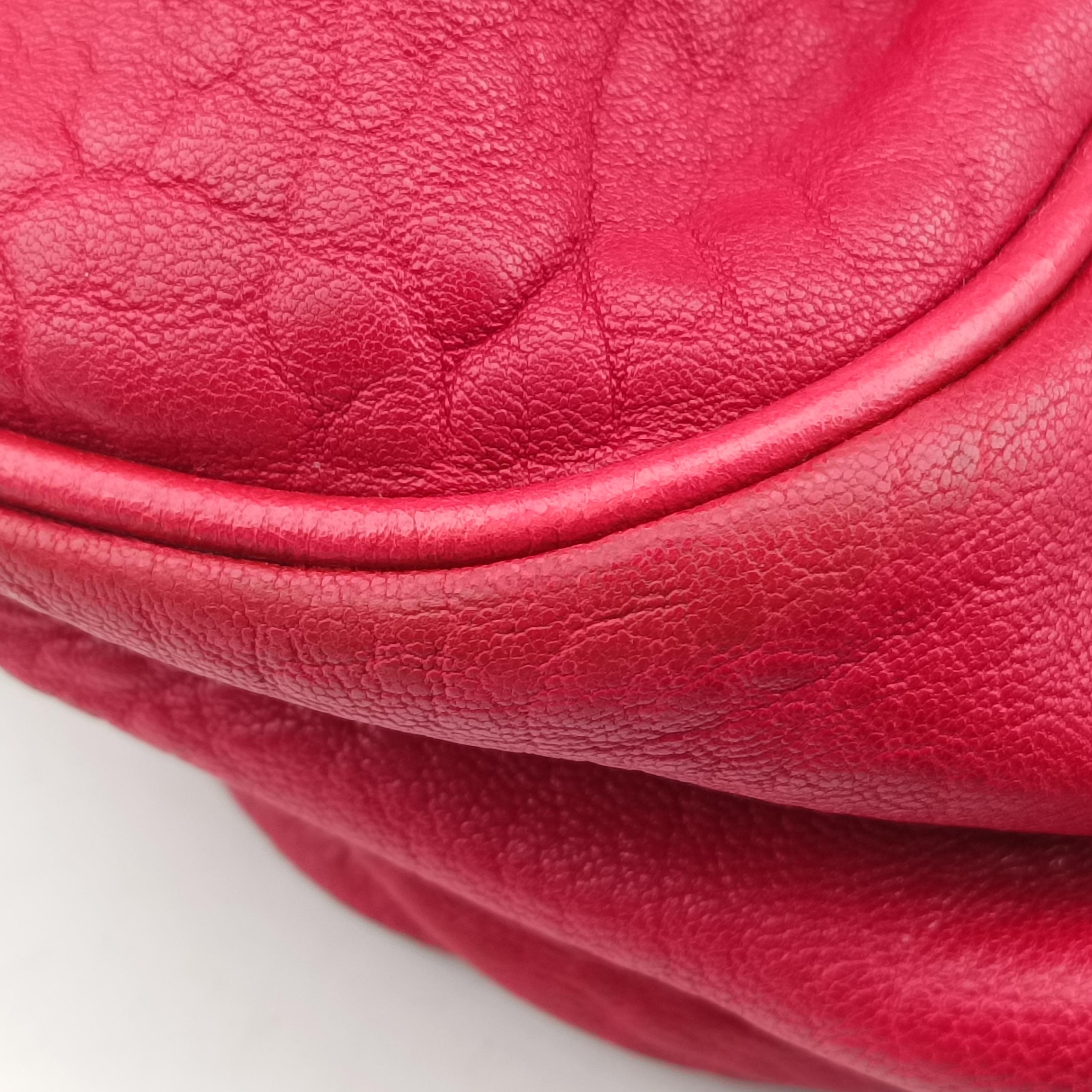 Pre-owned Fendi Mia Red Leather 8BR616 shoulderbag | stylenewstar