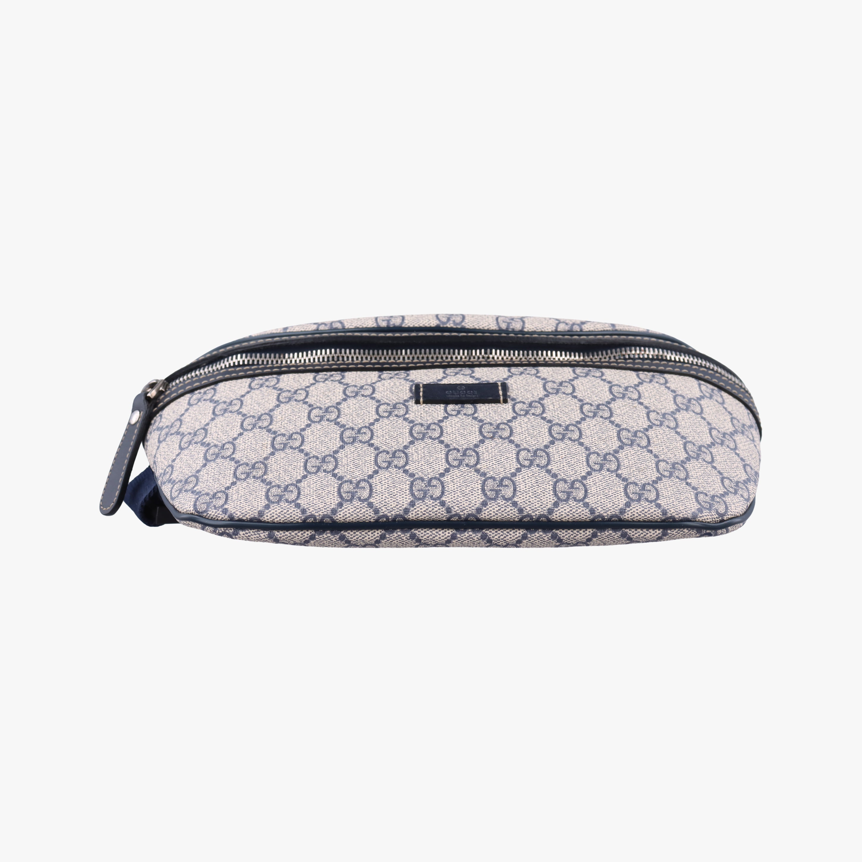 Pre-owned Gucci GG Supreme BeigeｘNavy Canvas 233269 bum bag/waist bag | stylenewstar