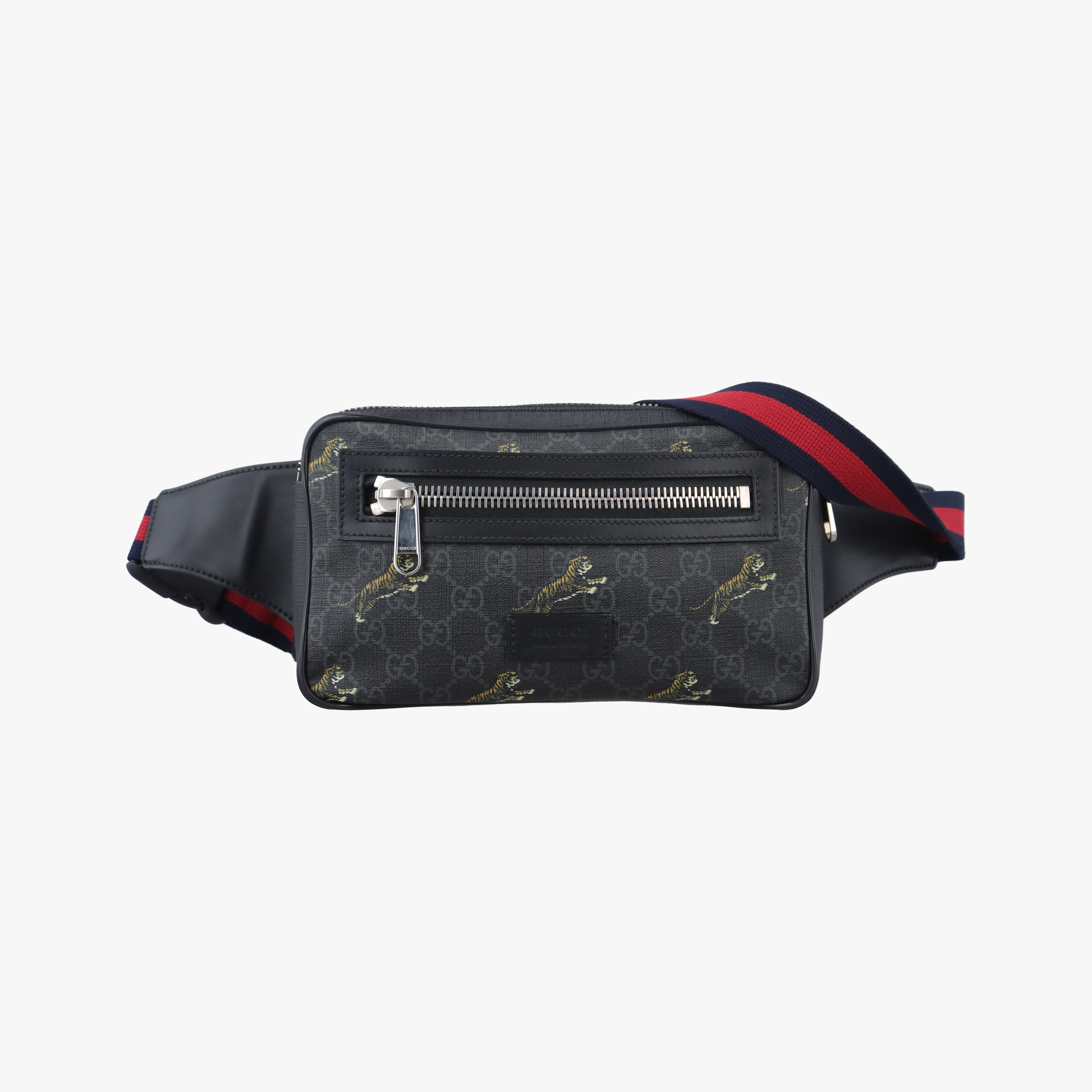 Vintage Gucci Night Courrier badge embellished Black PVC coated canvas 474293 bum bag/waist bag | stylenewstar