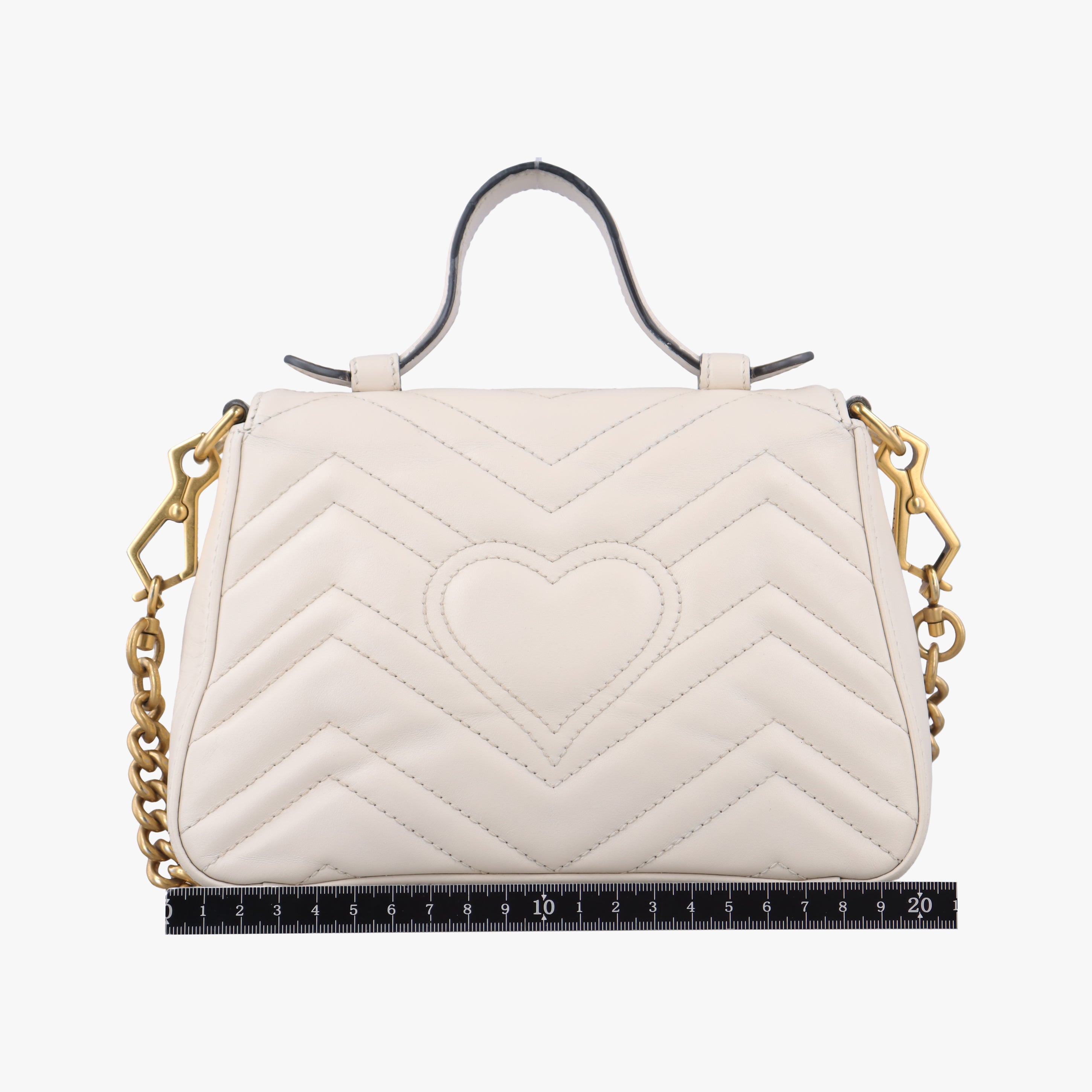Pre-owned Gucci GG Marmont White Leather 547260 shoulderbag | stylenewstar