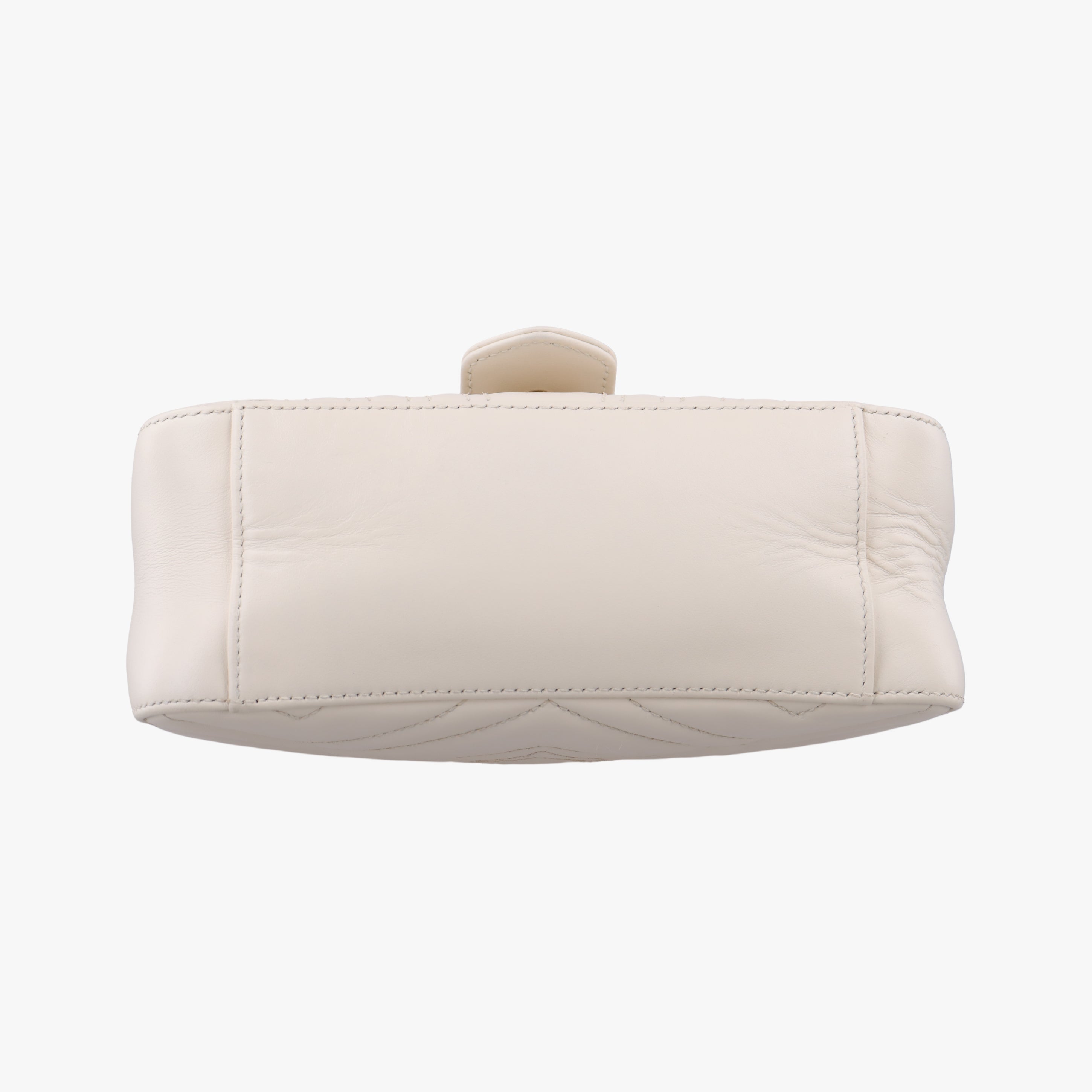 Pre-owned Gucci GG Marmont White Leather 547260 shoulderbag | stylenewstar