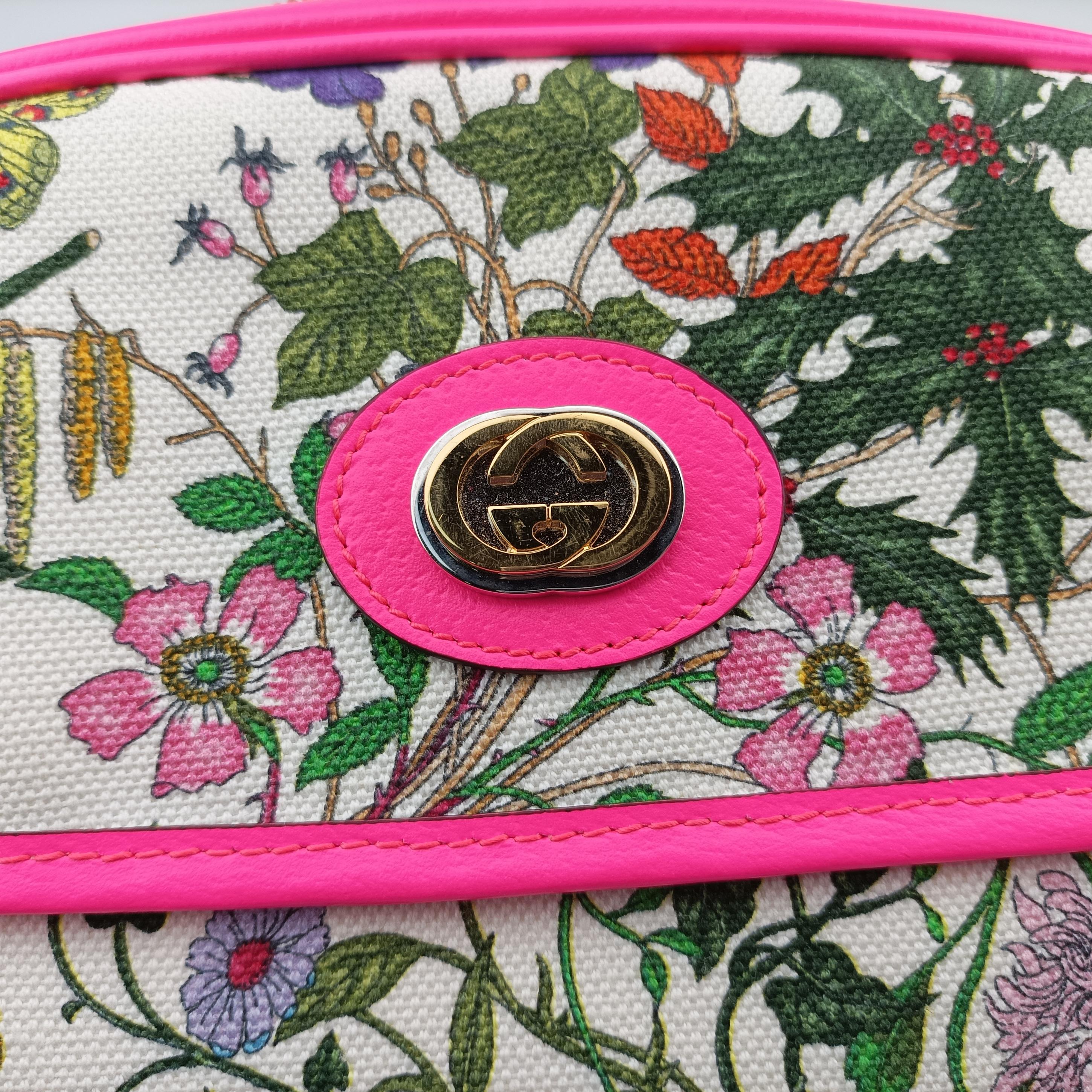 Pre-owned Gucci Floral Multicolour PVC coated canvas 550147 shoulderbag | stylenewstar