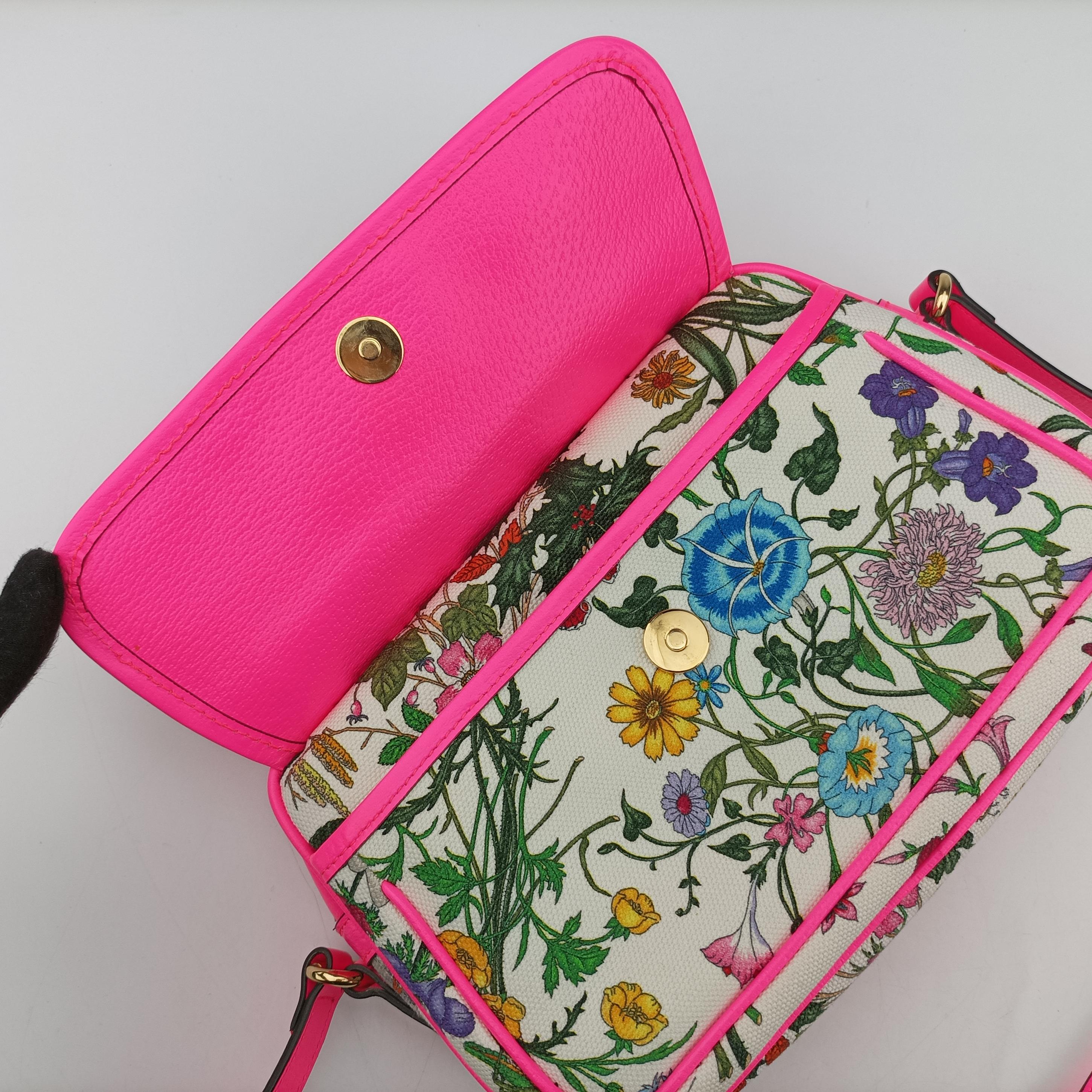 Pre-owned Gucci Floral Multicolour PVC coated canvas 550147 shoulderbag | stylenewstar