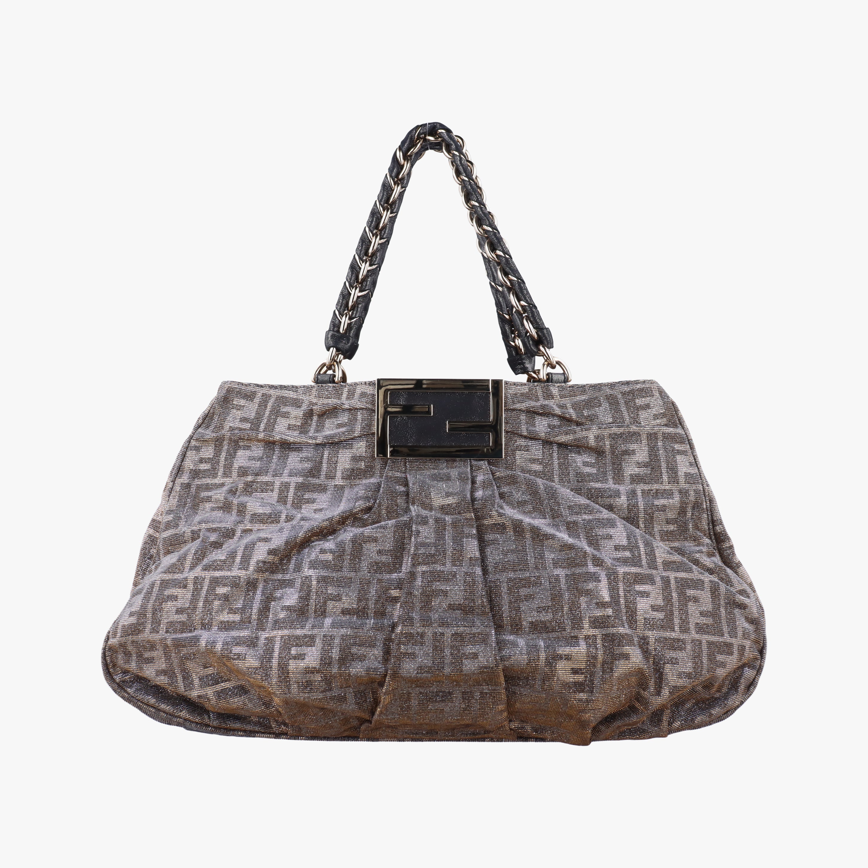 Pre-owned Fendi Mia Brown canvas 8BR616 shoulderbag | stylenewstar