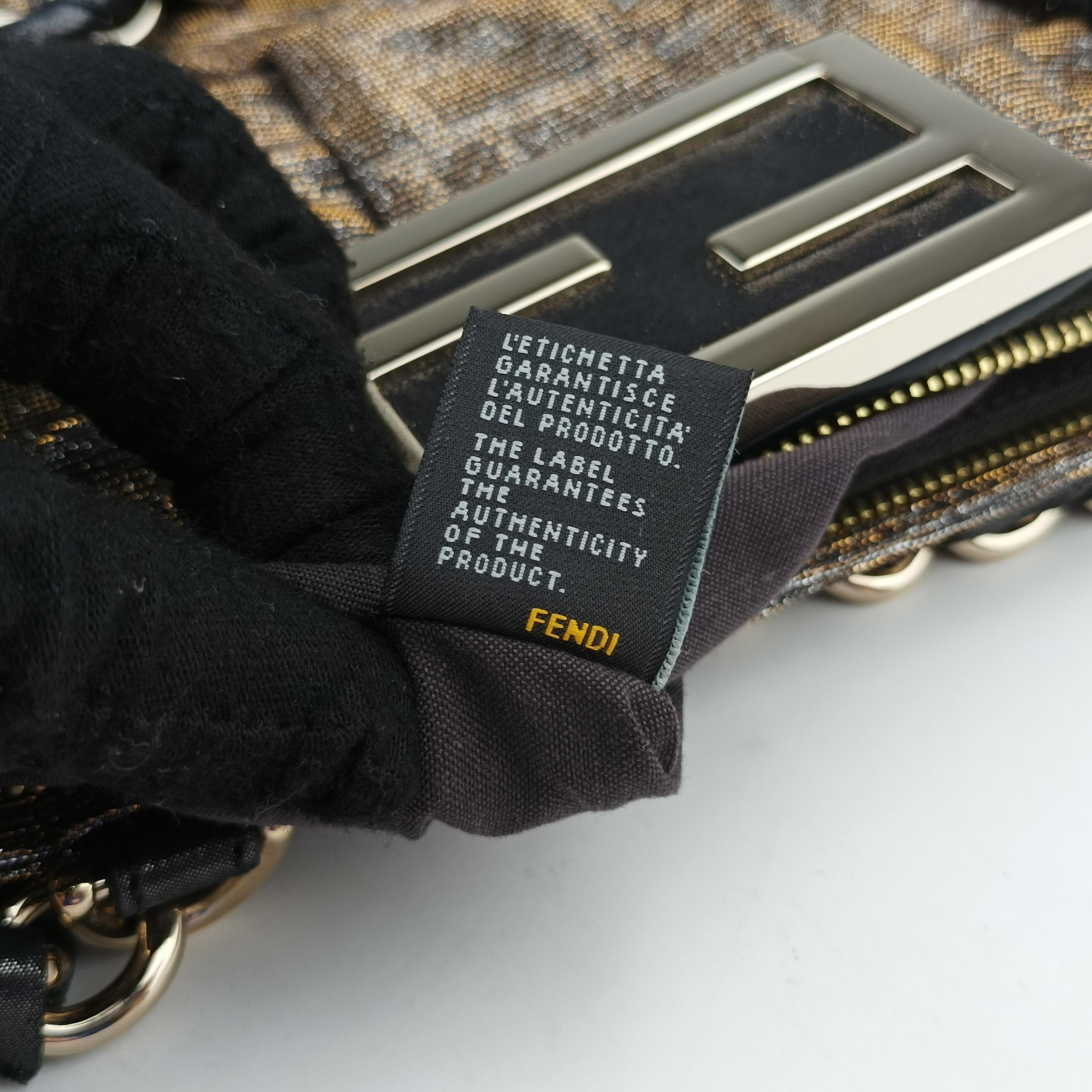 Pre-owned Fendi Mia Brown canvas 8BR616 shoulderbag | stylenewstar