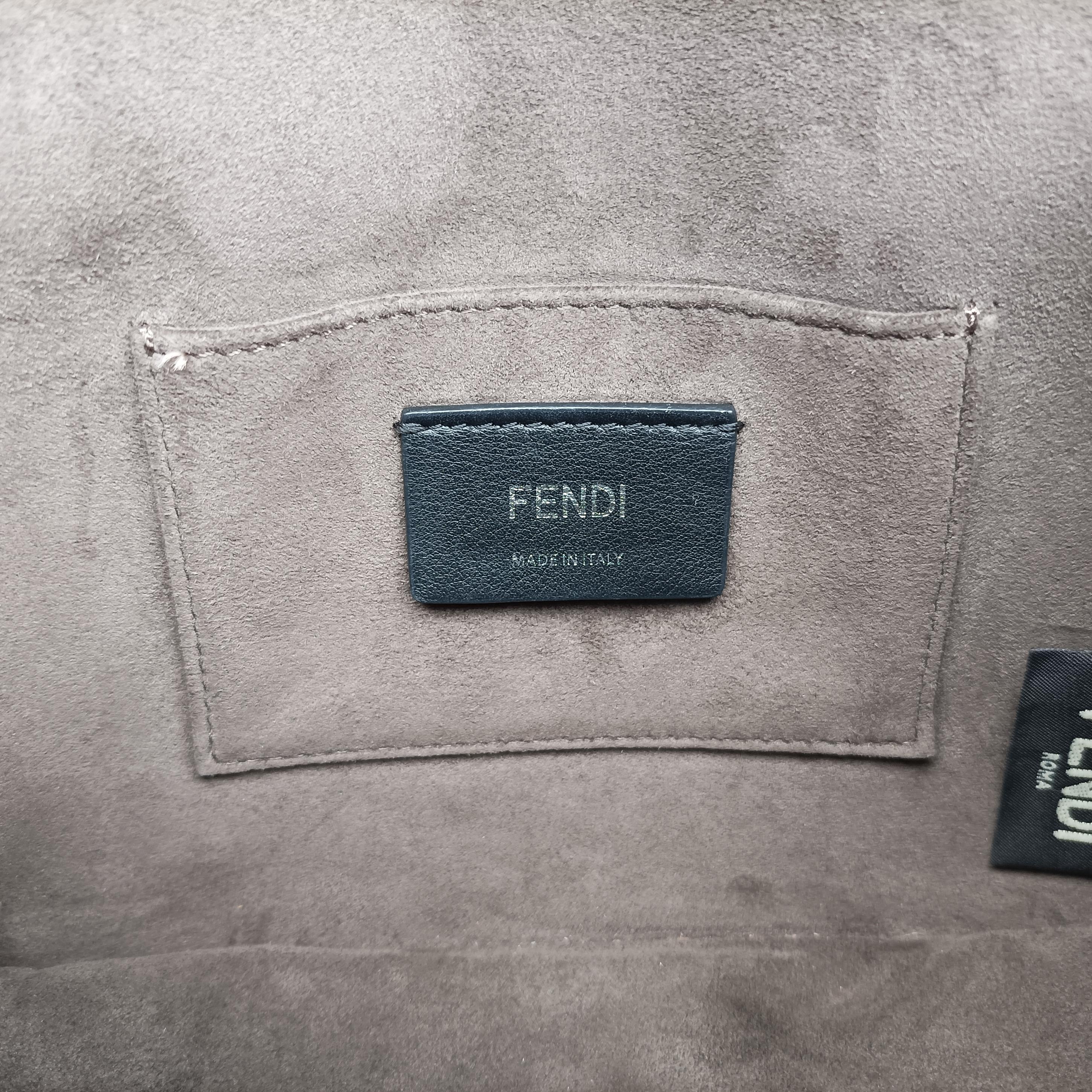 Vintage Fendi studded Kan I Blue Leather 8M0381 shoulderbag | stylenewstar