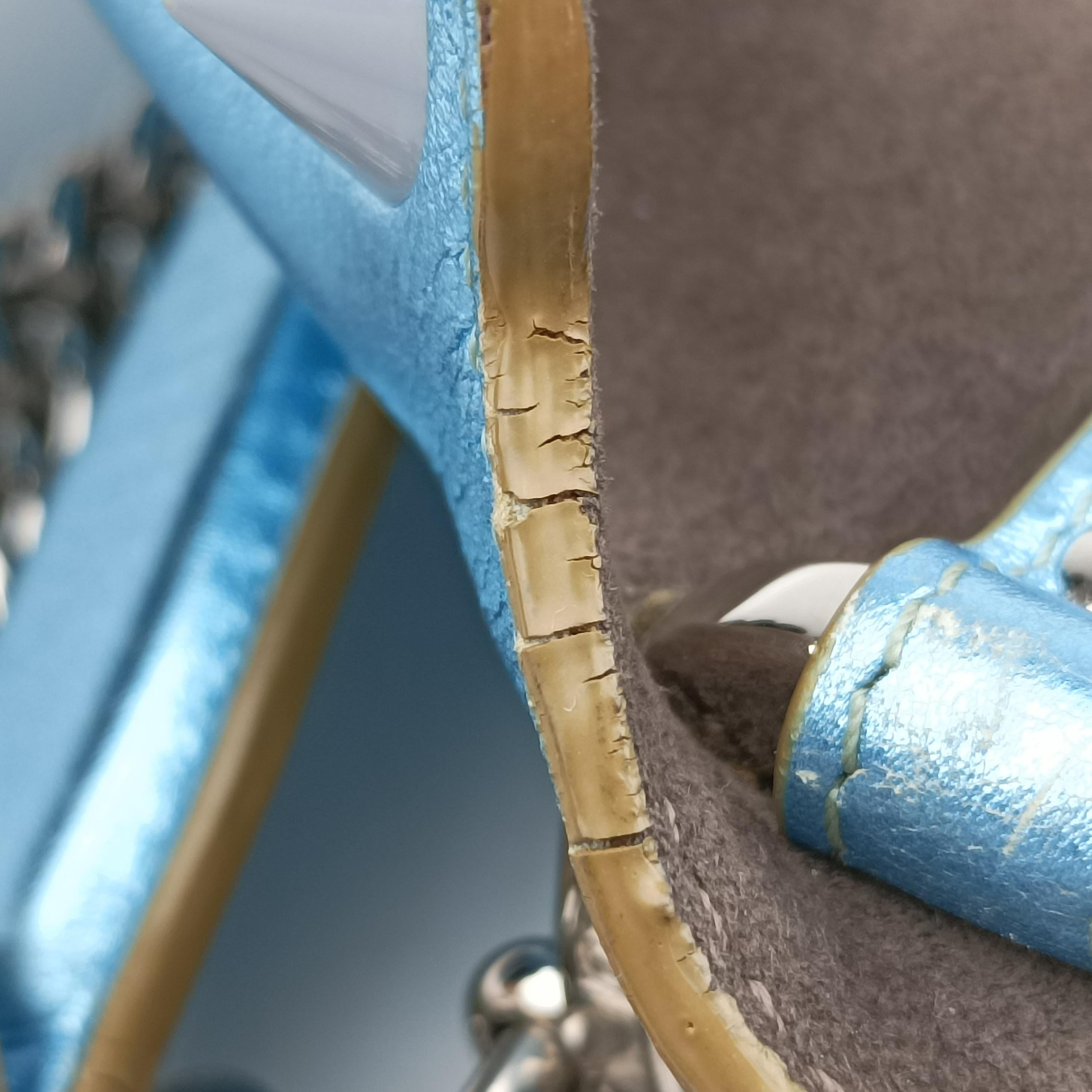 Vintage Fendi studded Kan I Blue Leather 8M0381 shoulderbag | stylenewstar