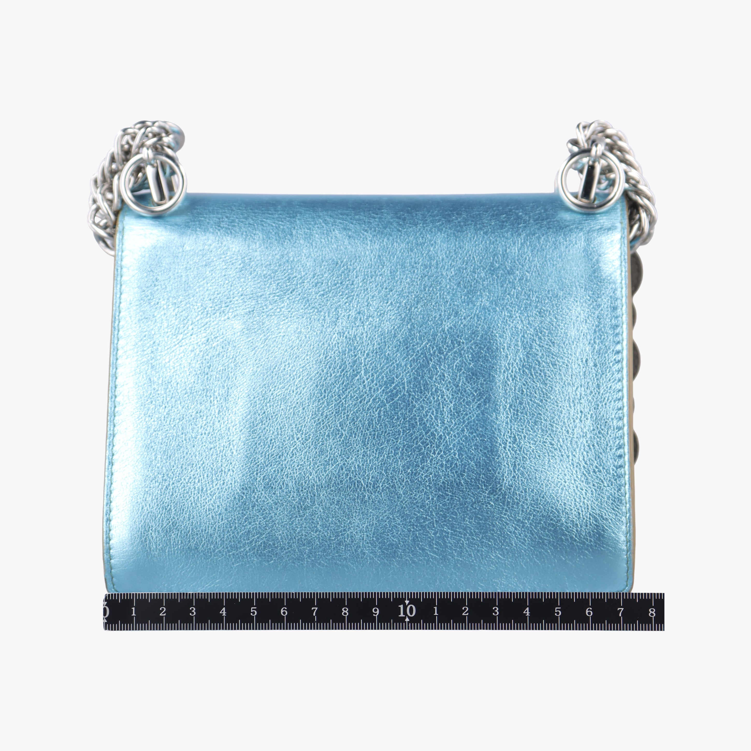 Vintage Fendi studded Kan I Blue Leather 8M0381 shoulderbag | stylenewstar