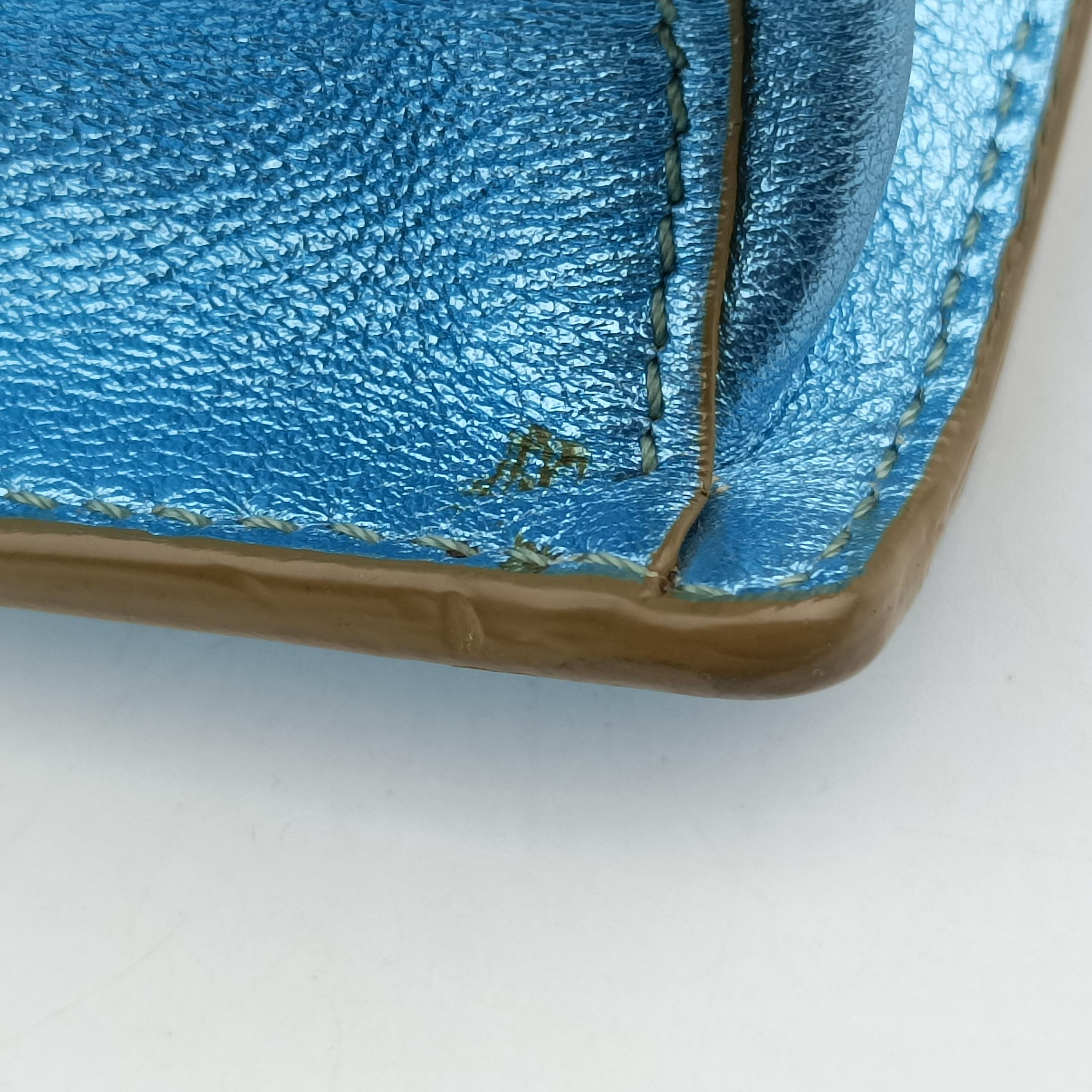 Vintage Fendi studded Kan I Blue Leather 8M0381 shoulderbag | stylenewstar