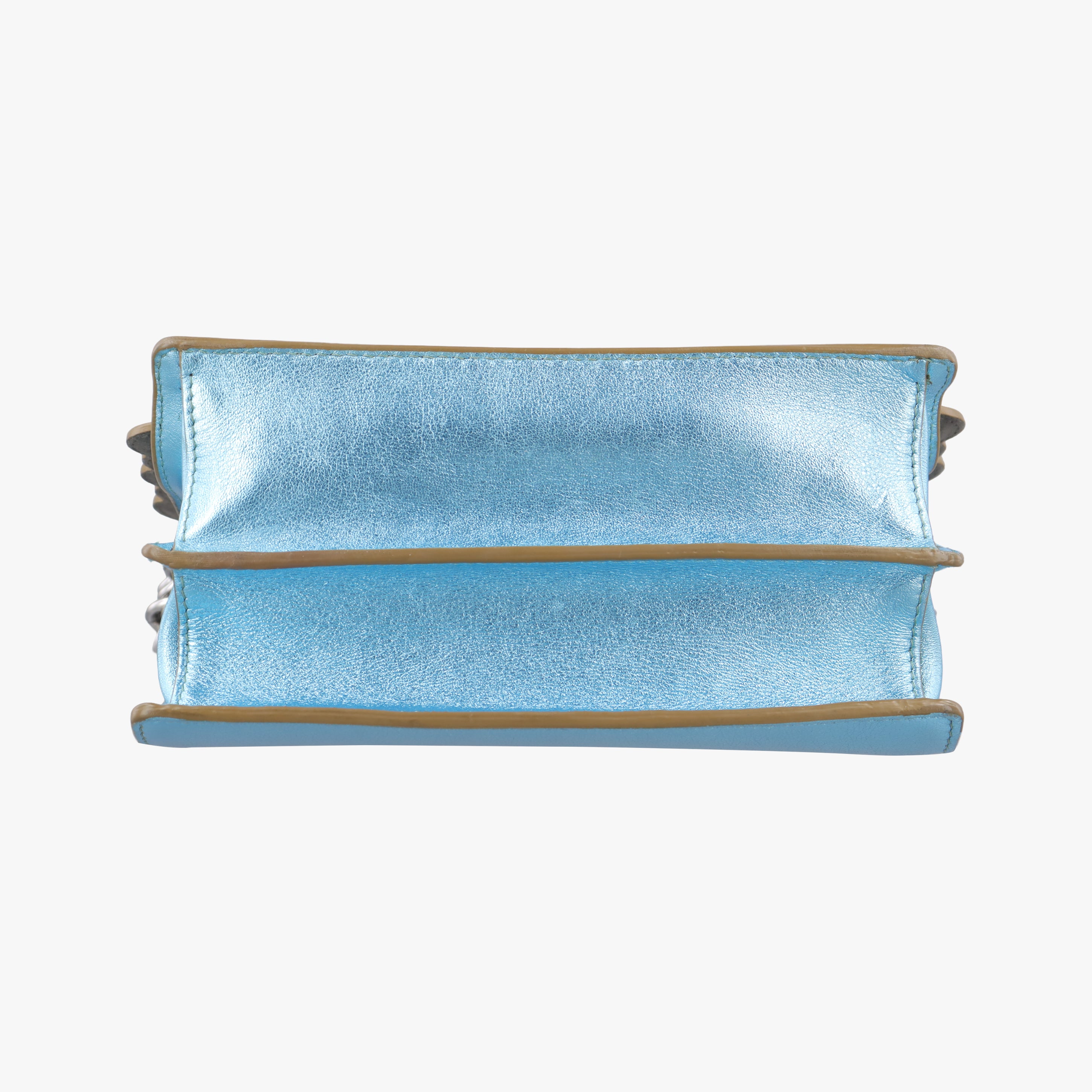 Vintage Fendi studded Kan I Blue Leather 8M0381 shoulderbag | stylenewstar