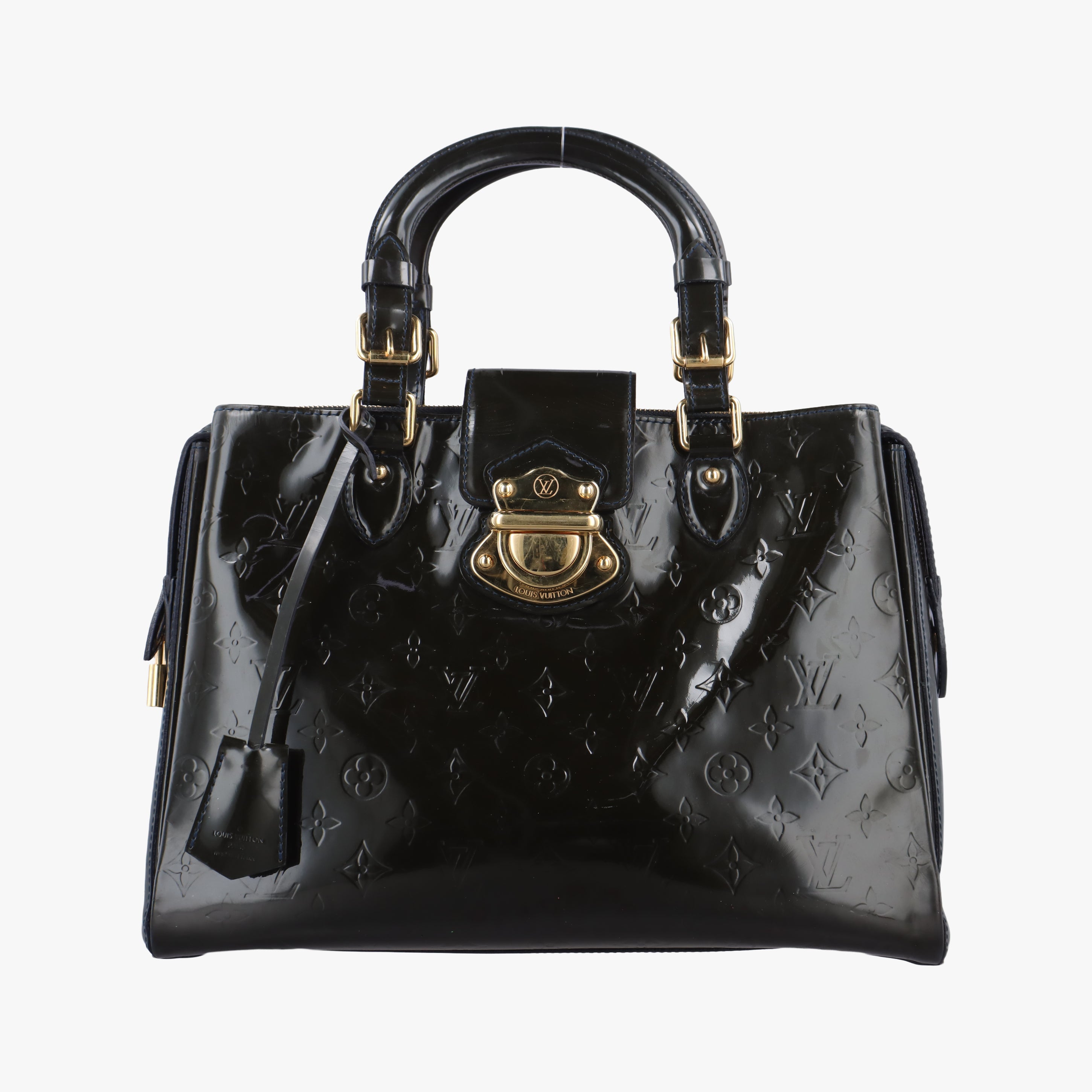 Pre-owned Louis Vuitton MELROSE AVENUE Bleu Nuit Vernis M93756 handbag | stylenewstar
