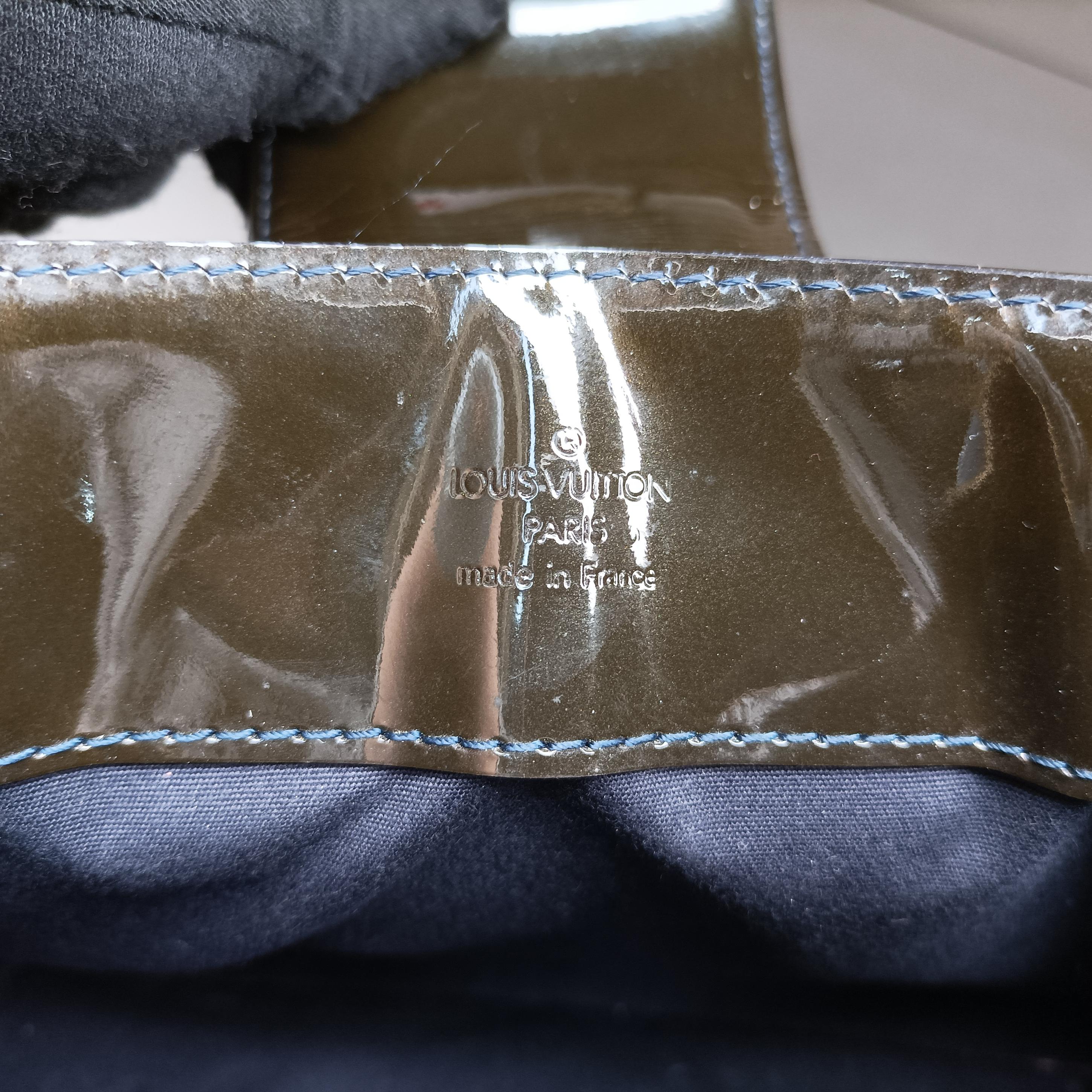 Pre-owned Louis Vuitton MELROSE AVENUE Bleu Nuit Vernis M93756 handbag | stylenewstar