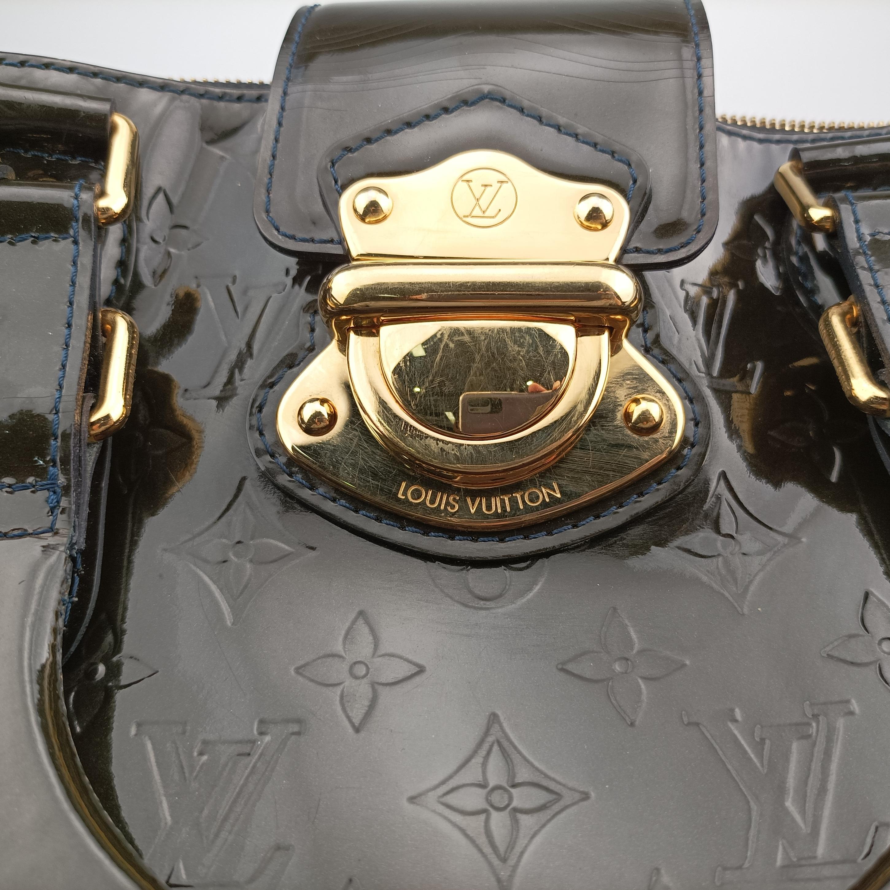 Pre-owned Louis Vuitton MELROSE AVENUE Bleu Nuit Vernis M93756 handbag | stylenewstar