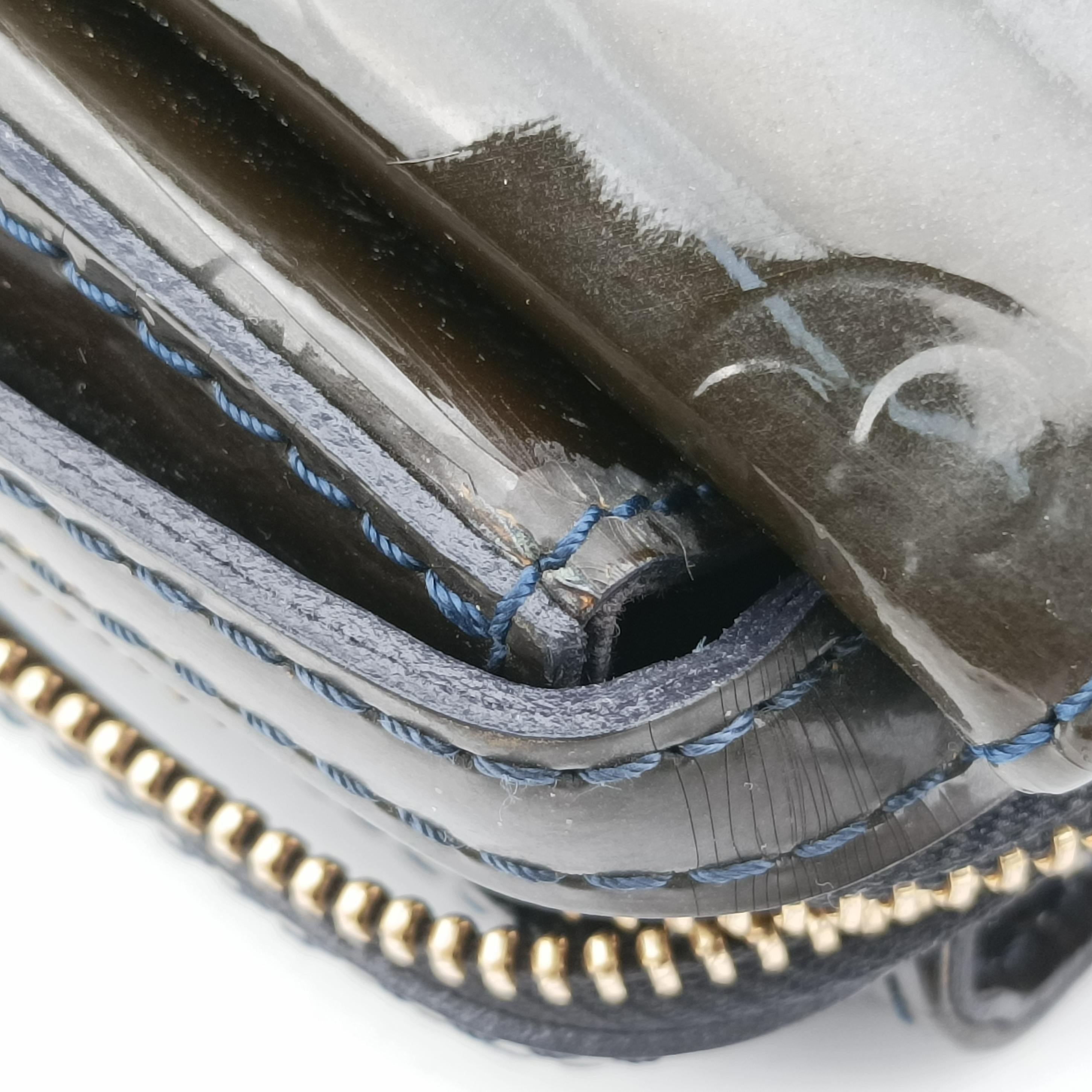 Pre-owned Louis Vuitton MELROSE AVENUE Bleu Nuit Vernis M93756 handbag | stylenewstar