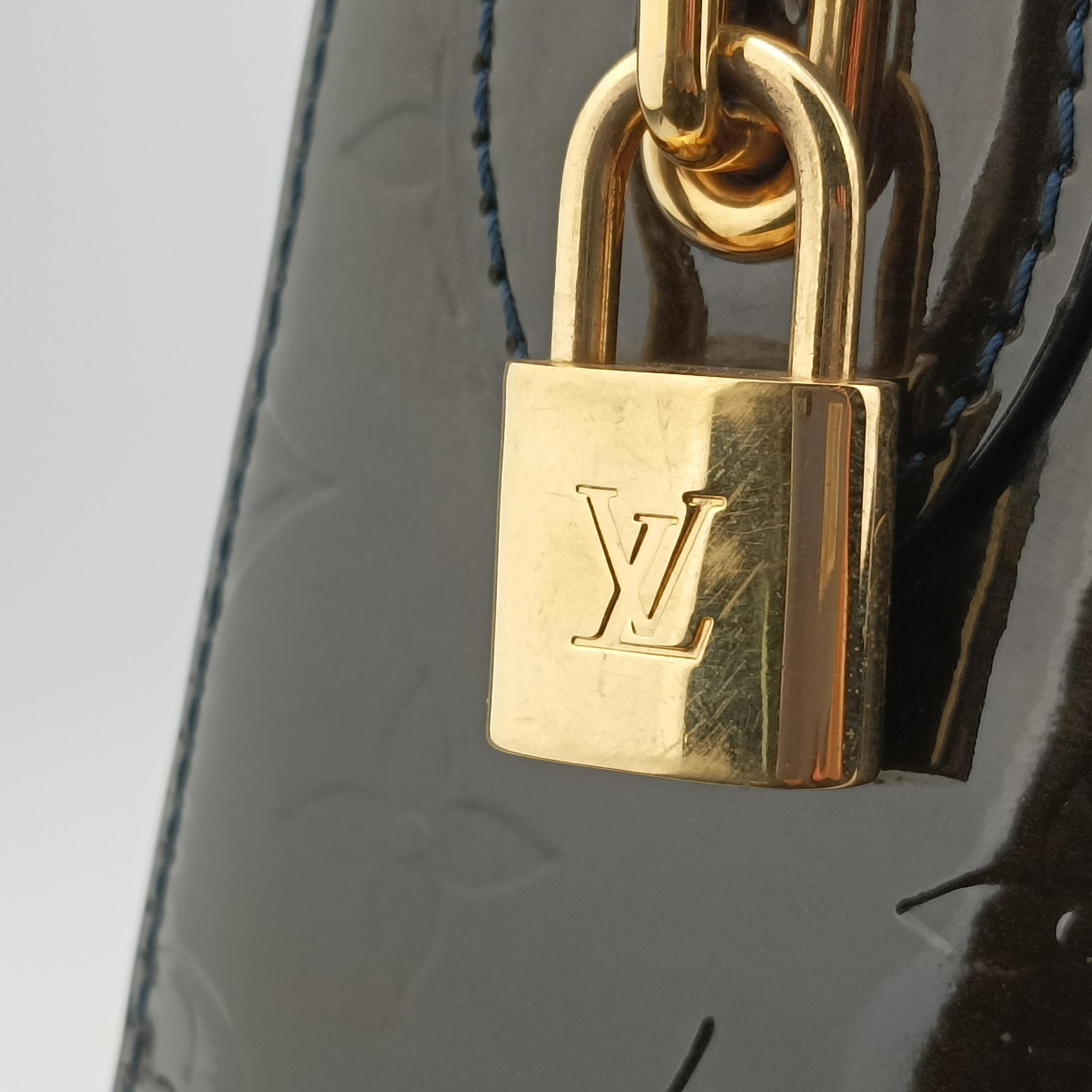 Pre-owned Louis Vuitton MELROSE AVENUE Bleu Nuit Vernis M93756 handbag | stylenewstar