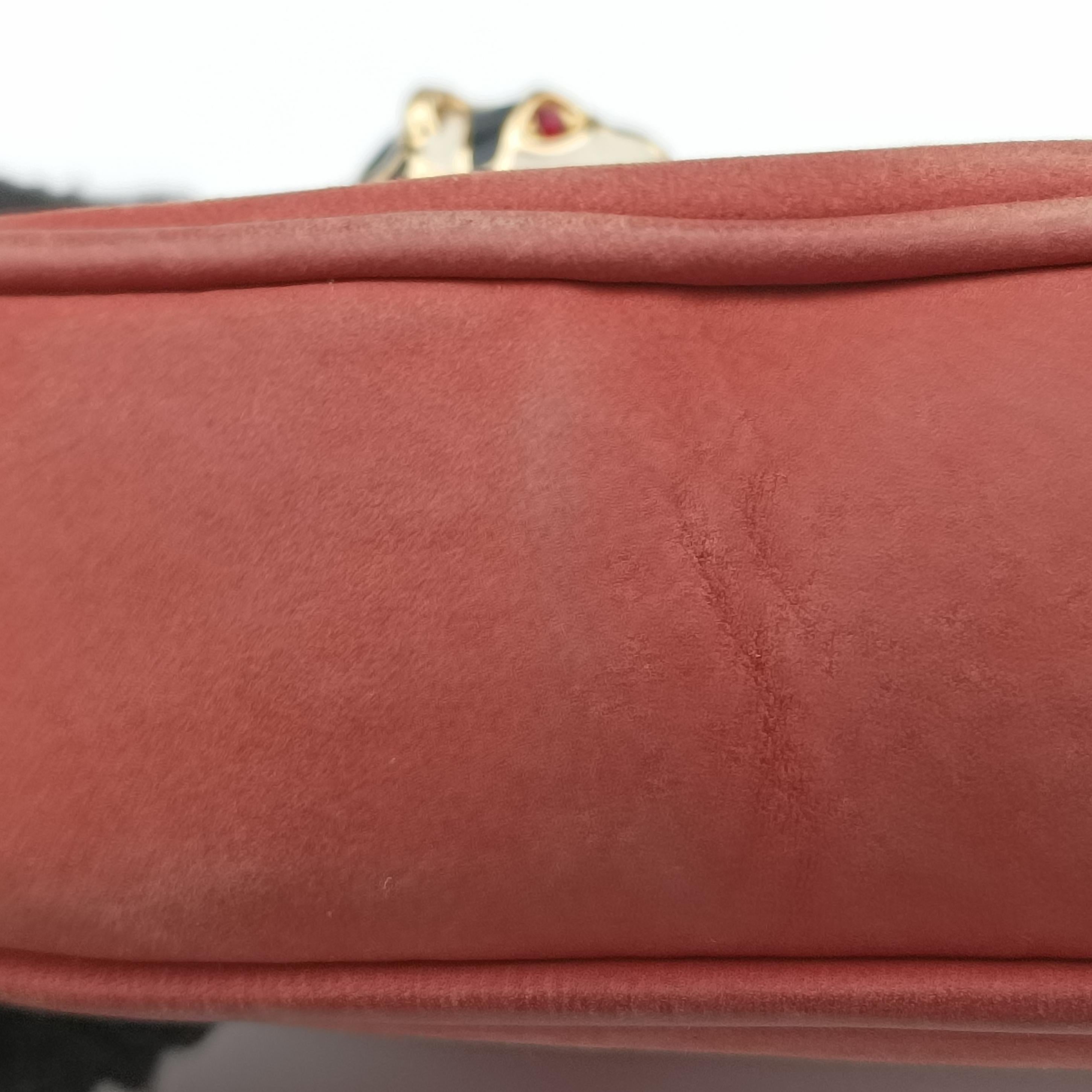 Vintage Gucci Nubuck Tigrette Chain Orange suede 290684 shoulderbag | stylenewstar