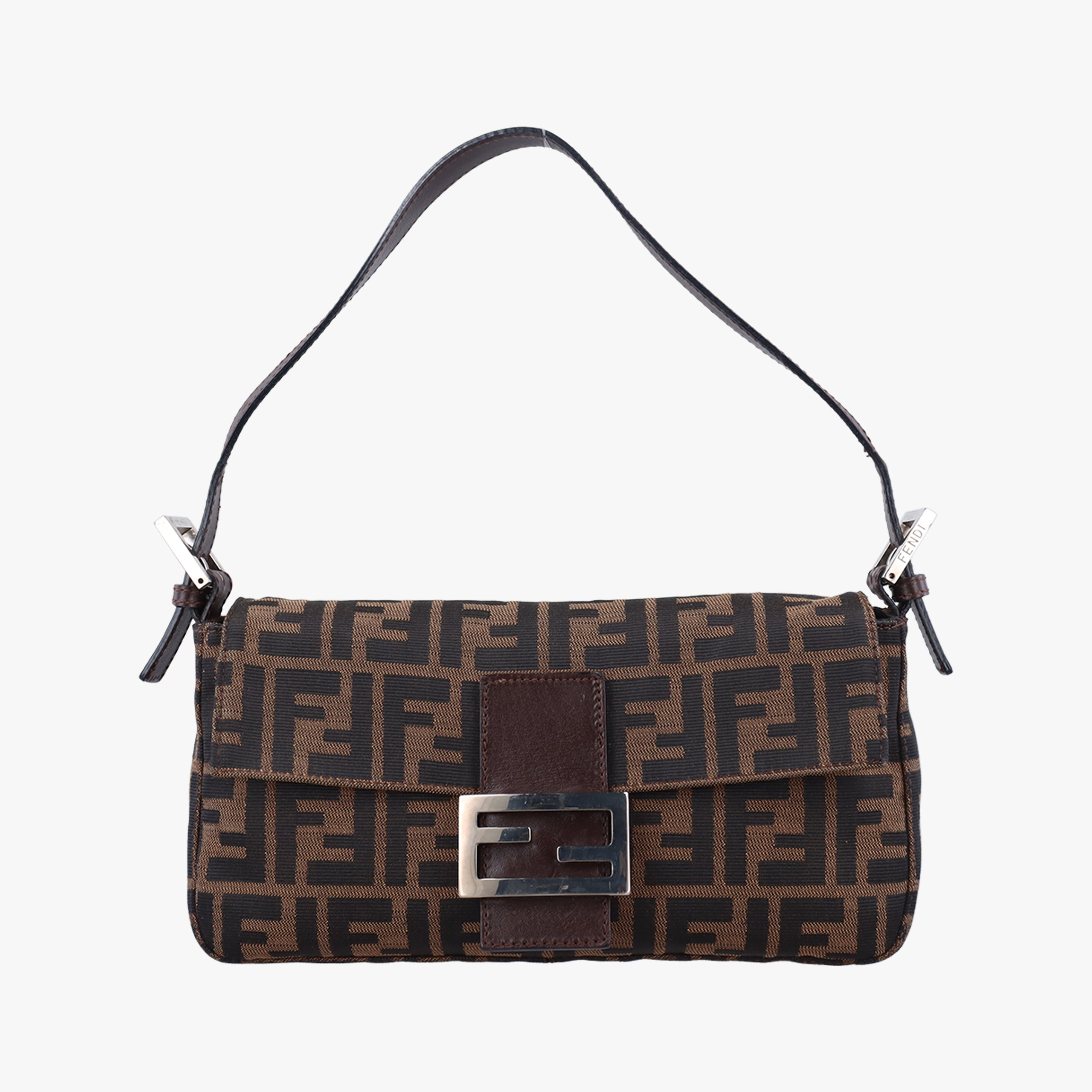 Pre-owned Fendi Baguette Brown canvas 26424 shoulderbag | stylenewstar