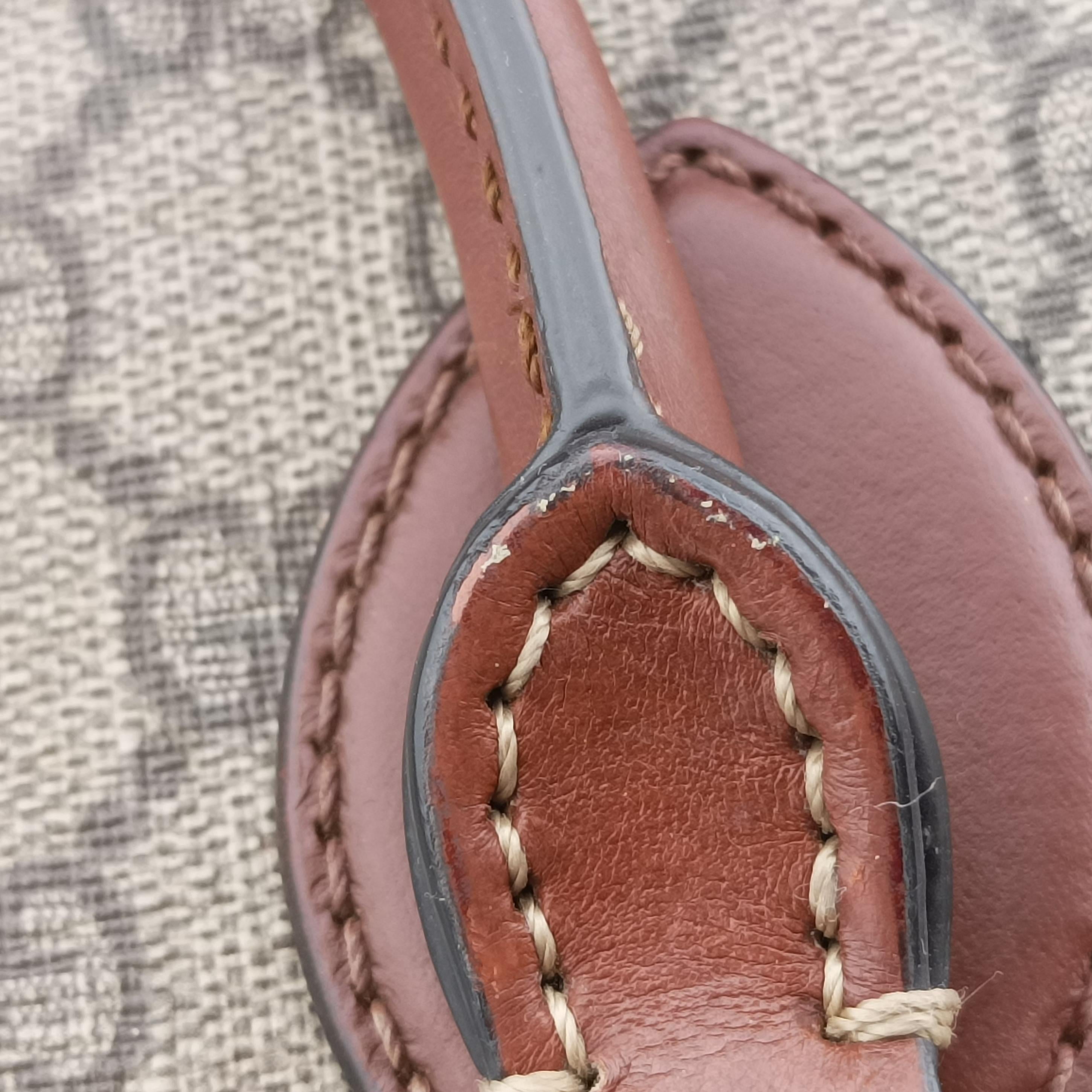 Pre-owned Gucci GG SUPREME beige×brown PVC coated canvas×Leather 409529 shoulderbag | stylenewstar