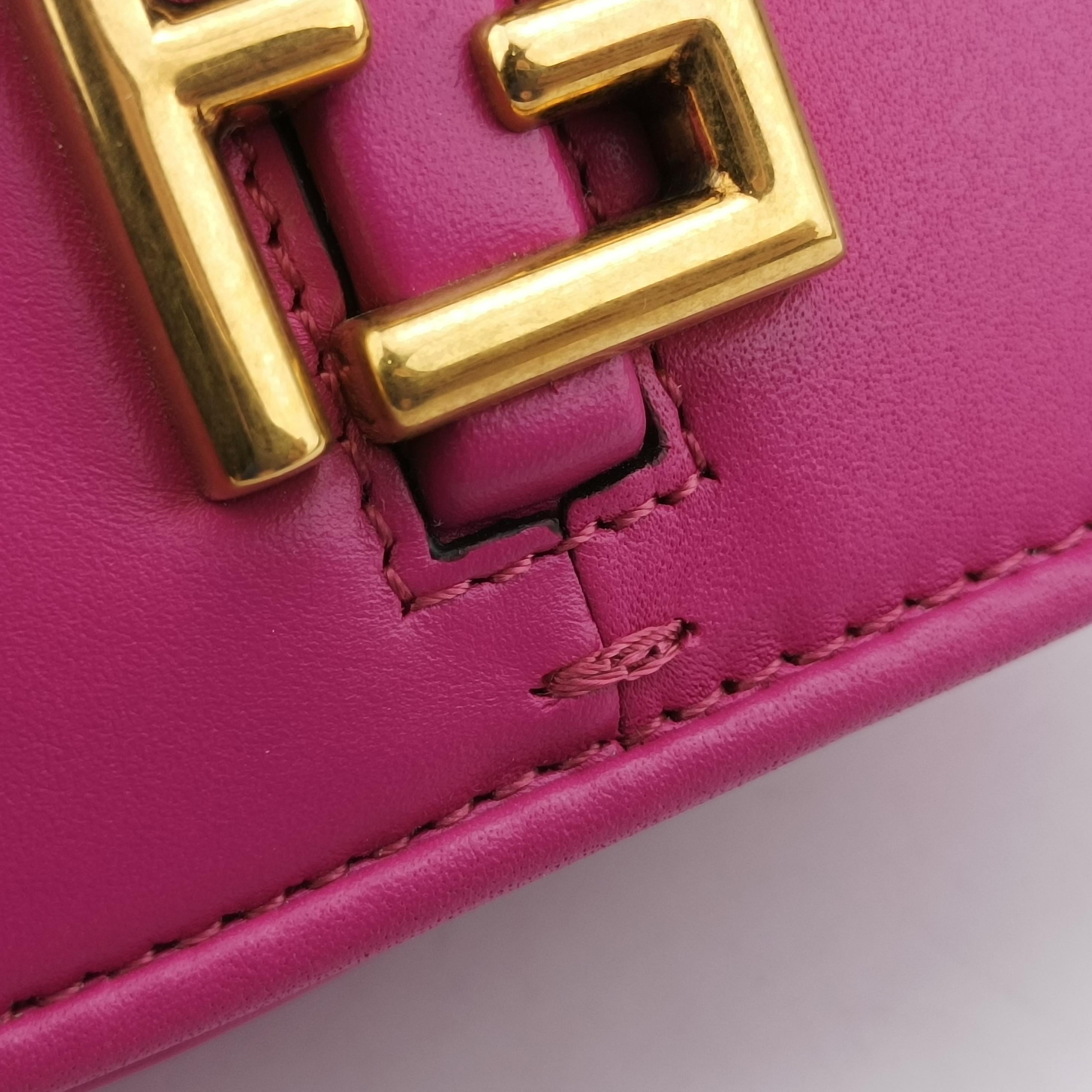 Pre-owned Fendi C'mon Small Rose Leather 7AS219 shoulderbag | stylenewstar