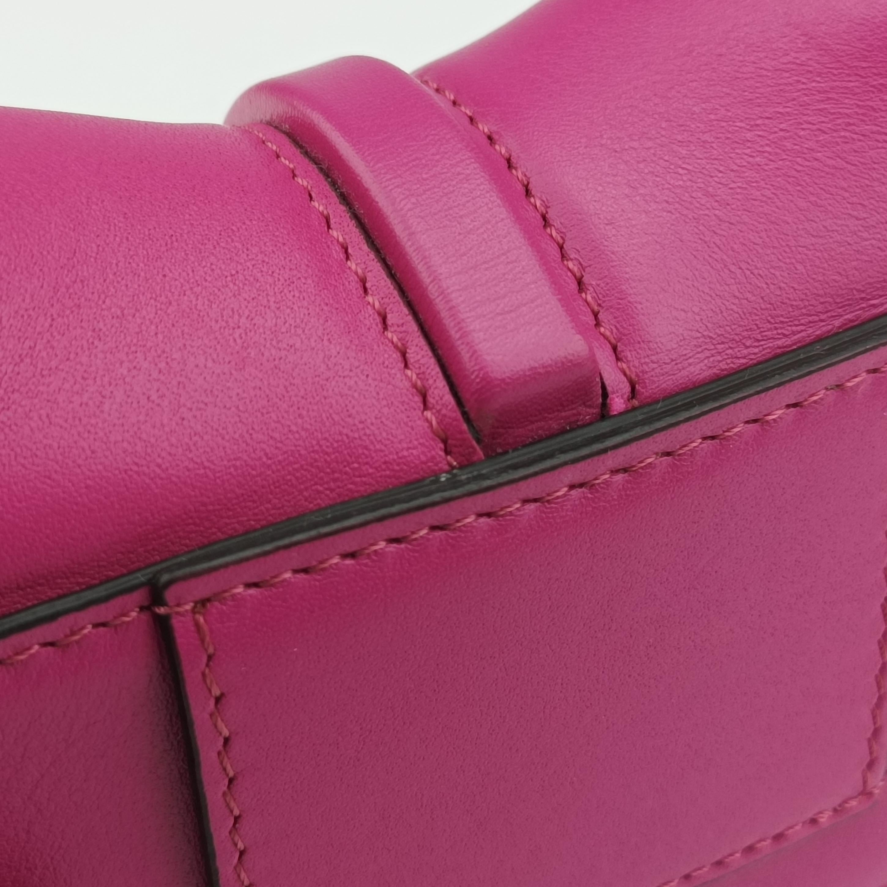 Pre-owned Fendi C'mon Small Rose Leather 7AS219 shoulderbag | stylenewstar