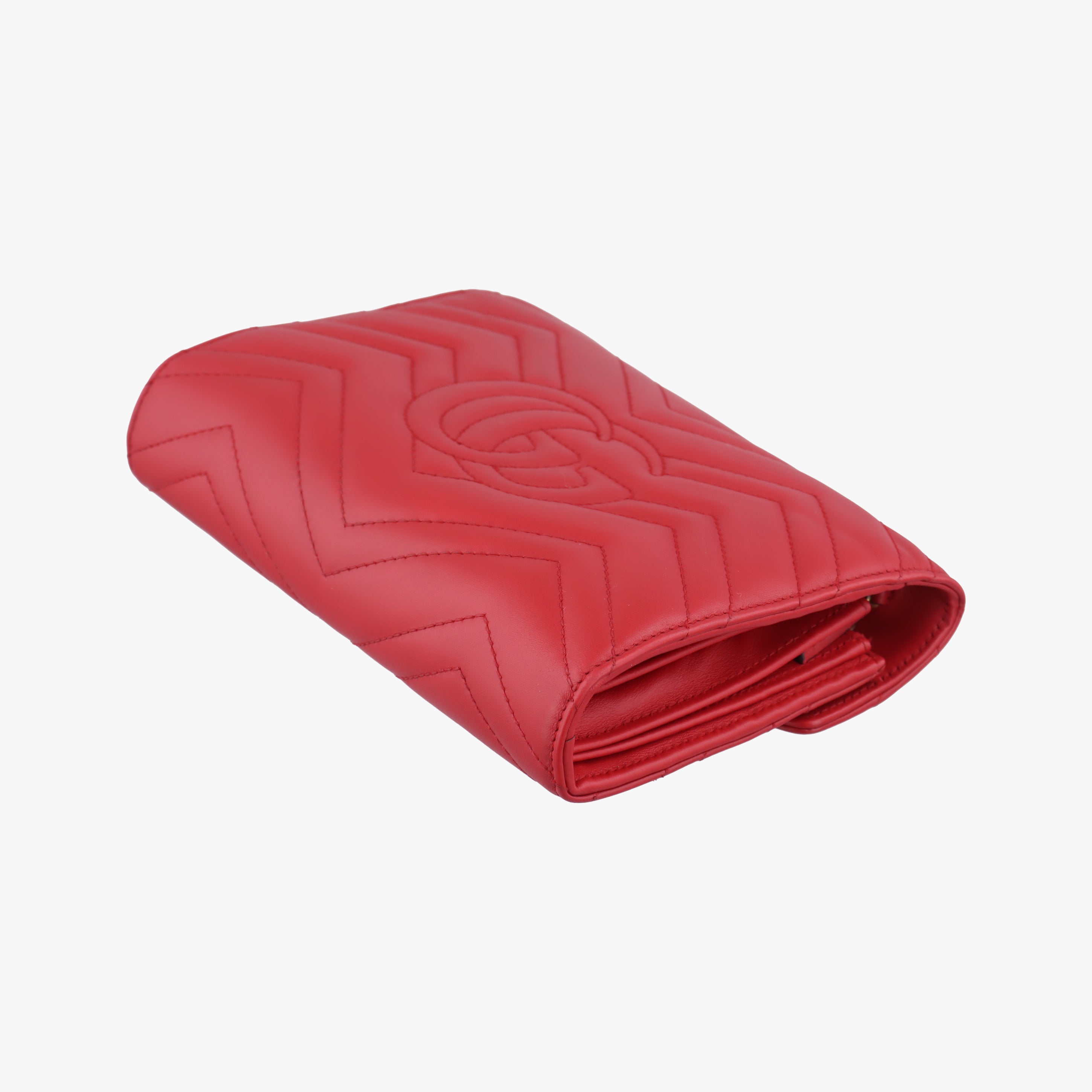 Pre-owned Gucci GG Marmont Red Leather 474575 shoulderbag | stylenewstar