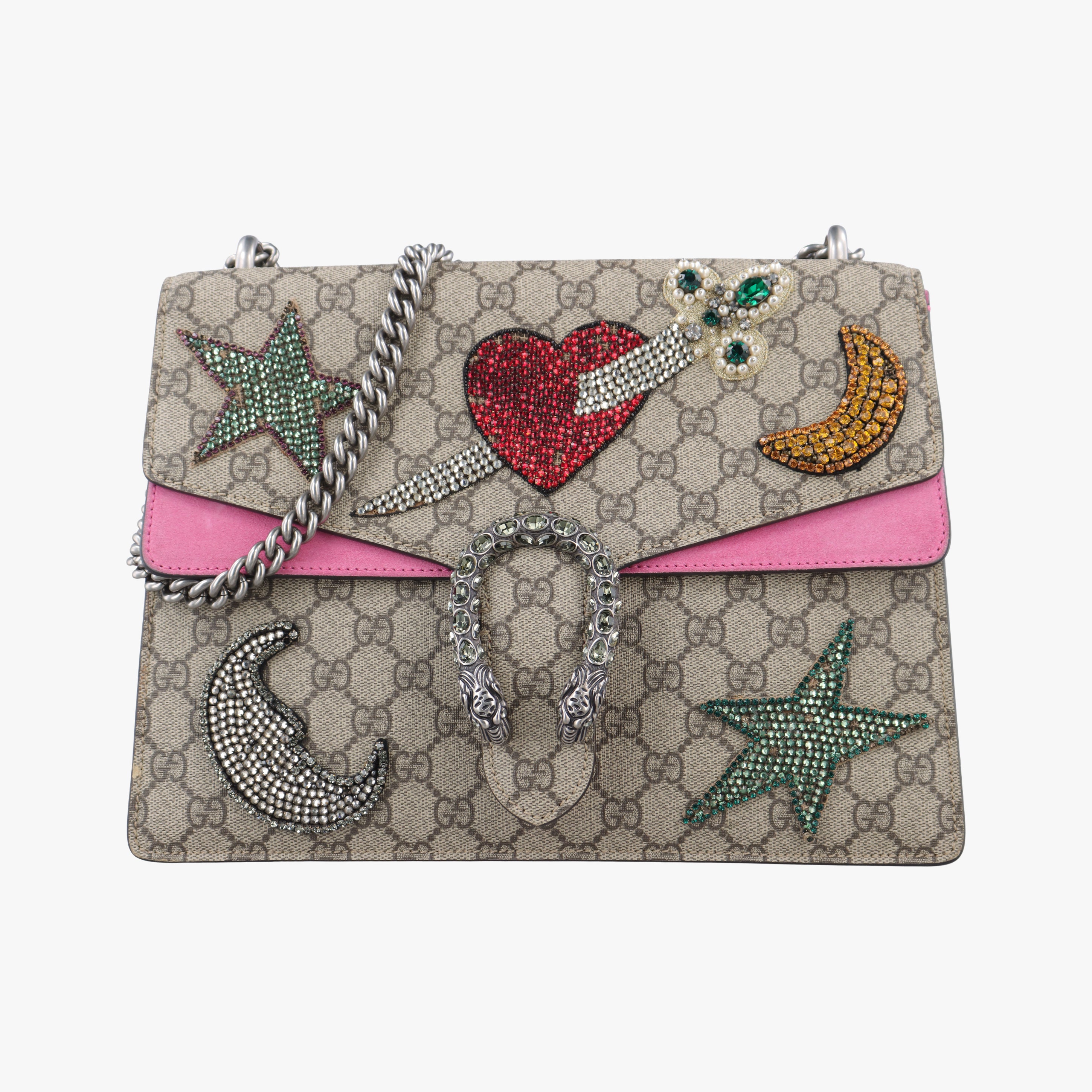 Vintage Gucci Dionysus Beige x Pink x Multicolor PVC coated canvas 403348 shoulderbag | stylenewstar