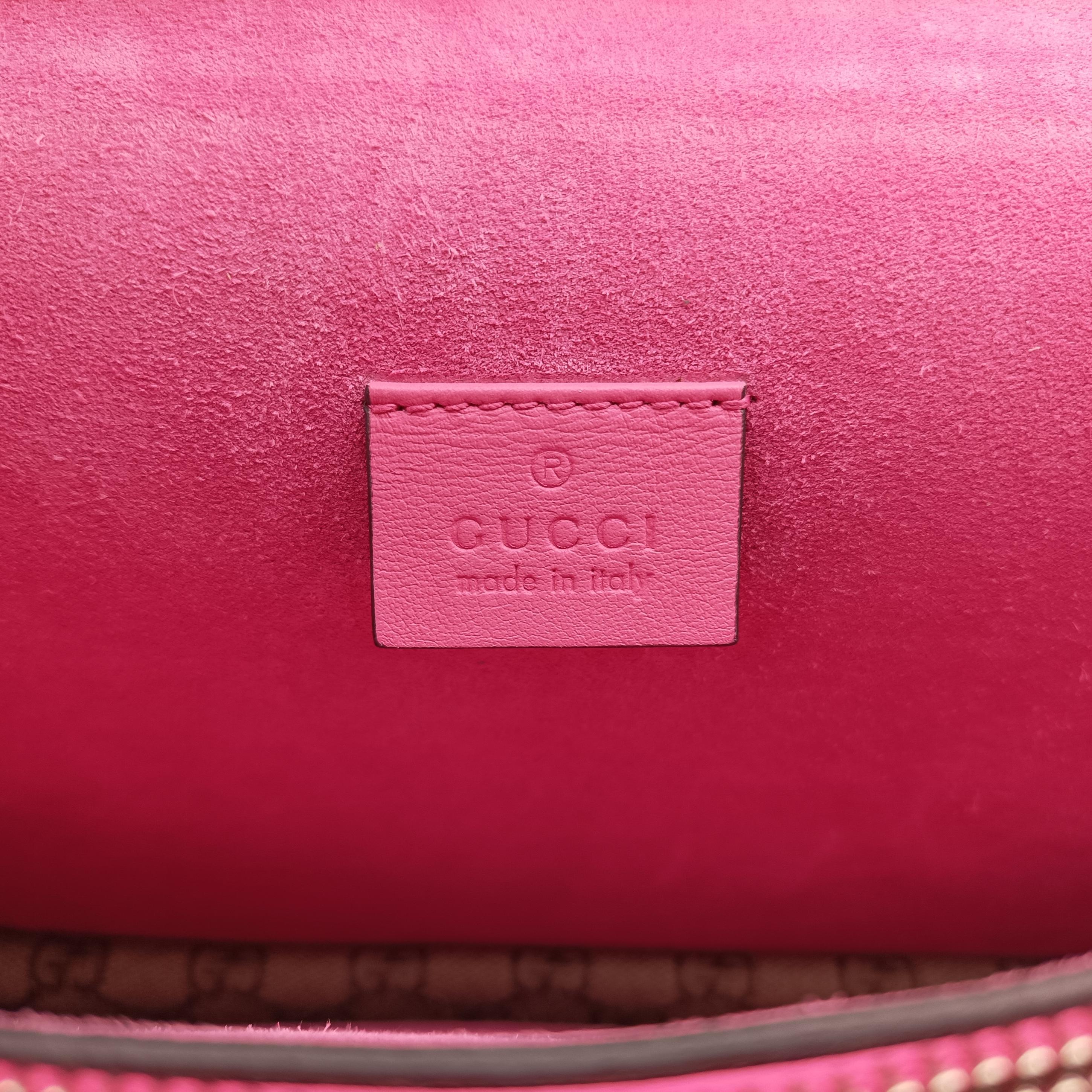 Vintage Gucci Dionysus Beige x Pink x Multicolor PVC coated canvas 403348 shoulderbag | stylenewstar