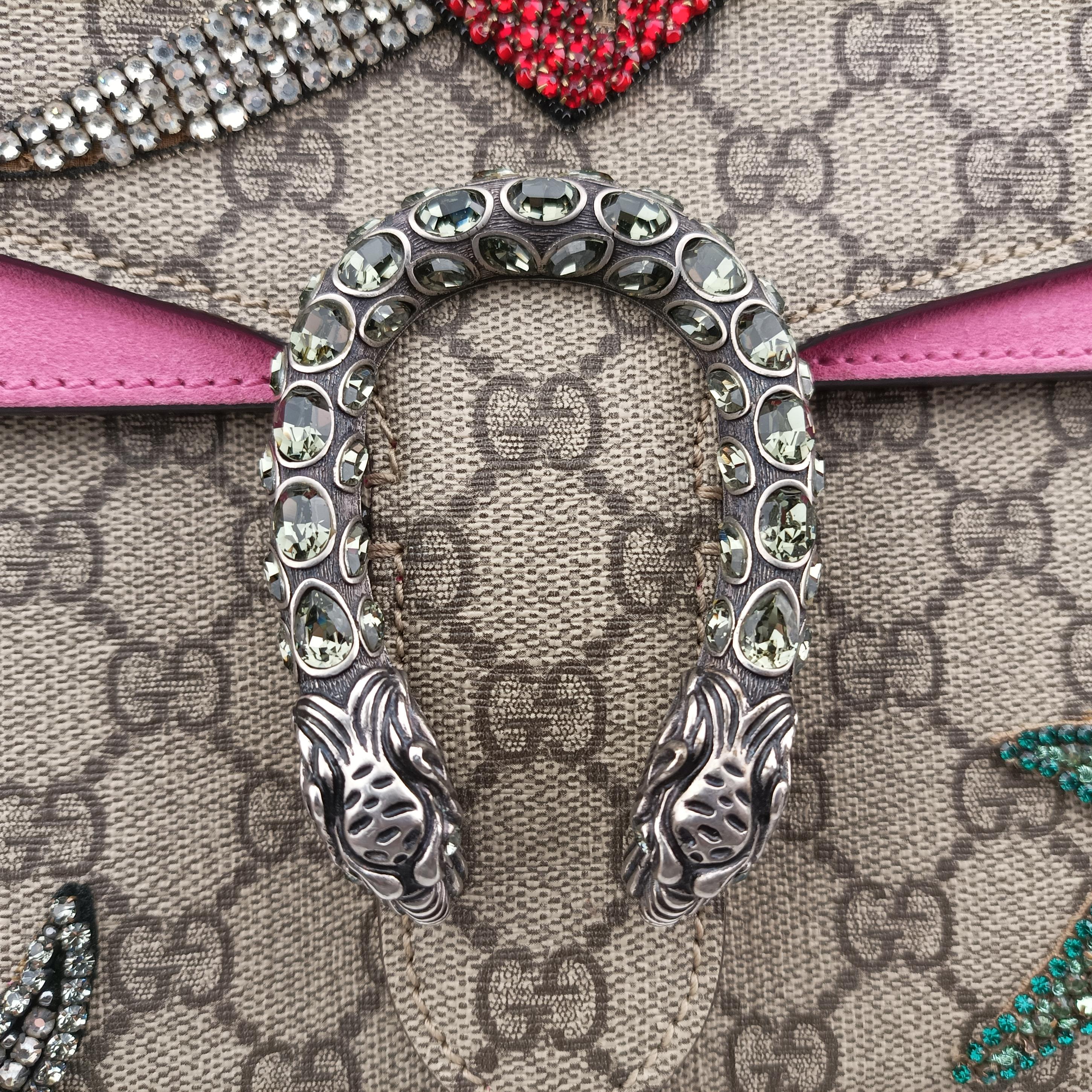 Vintage Gucci Dionysus Beige x Pink x Multicolor PVC coated canvas 403348 shoulderbag | stylenewstar