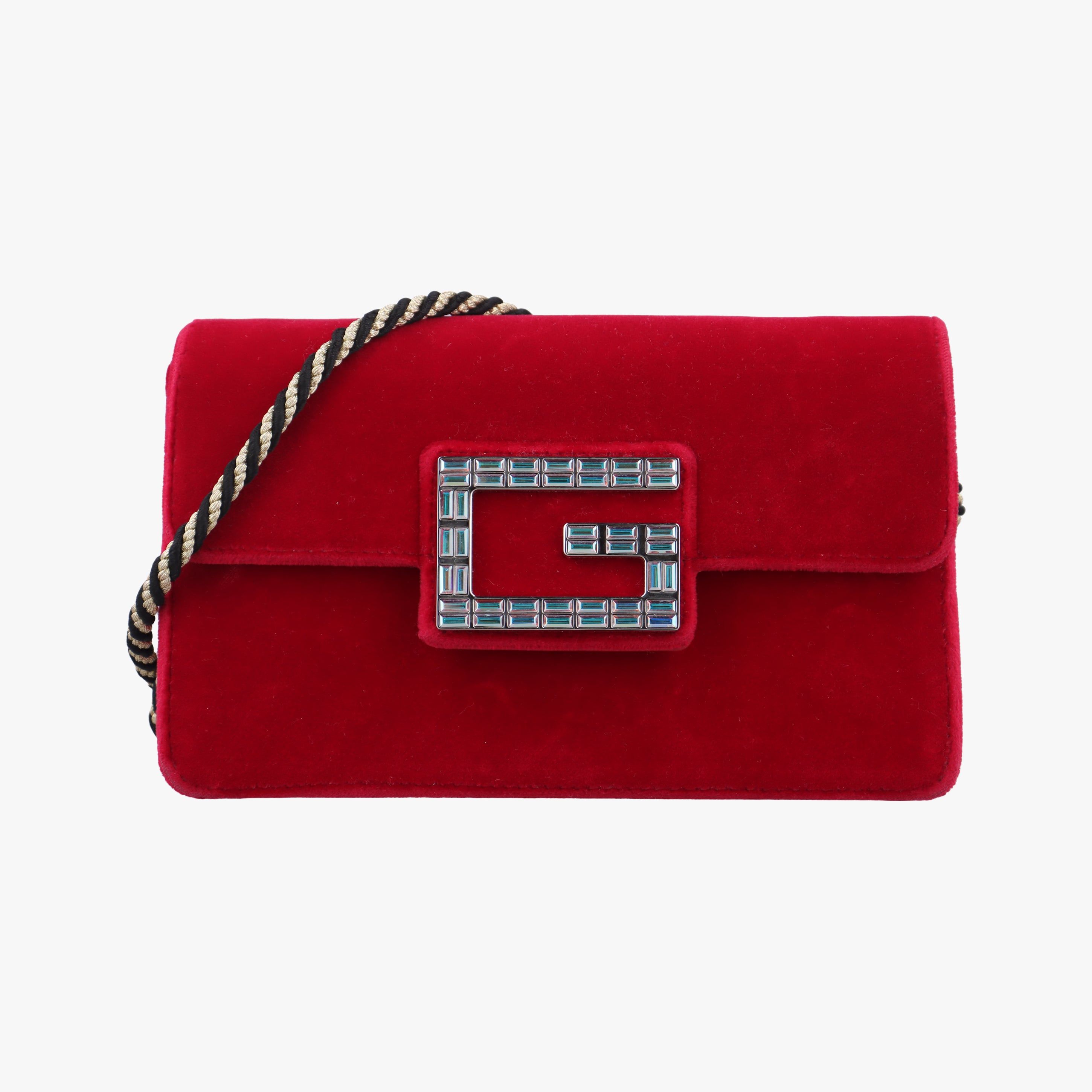 Vintage Gucci Square G Red velour 544242 shoulderbag | stylenewstar