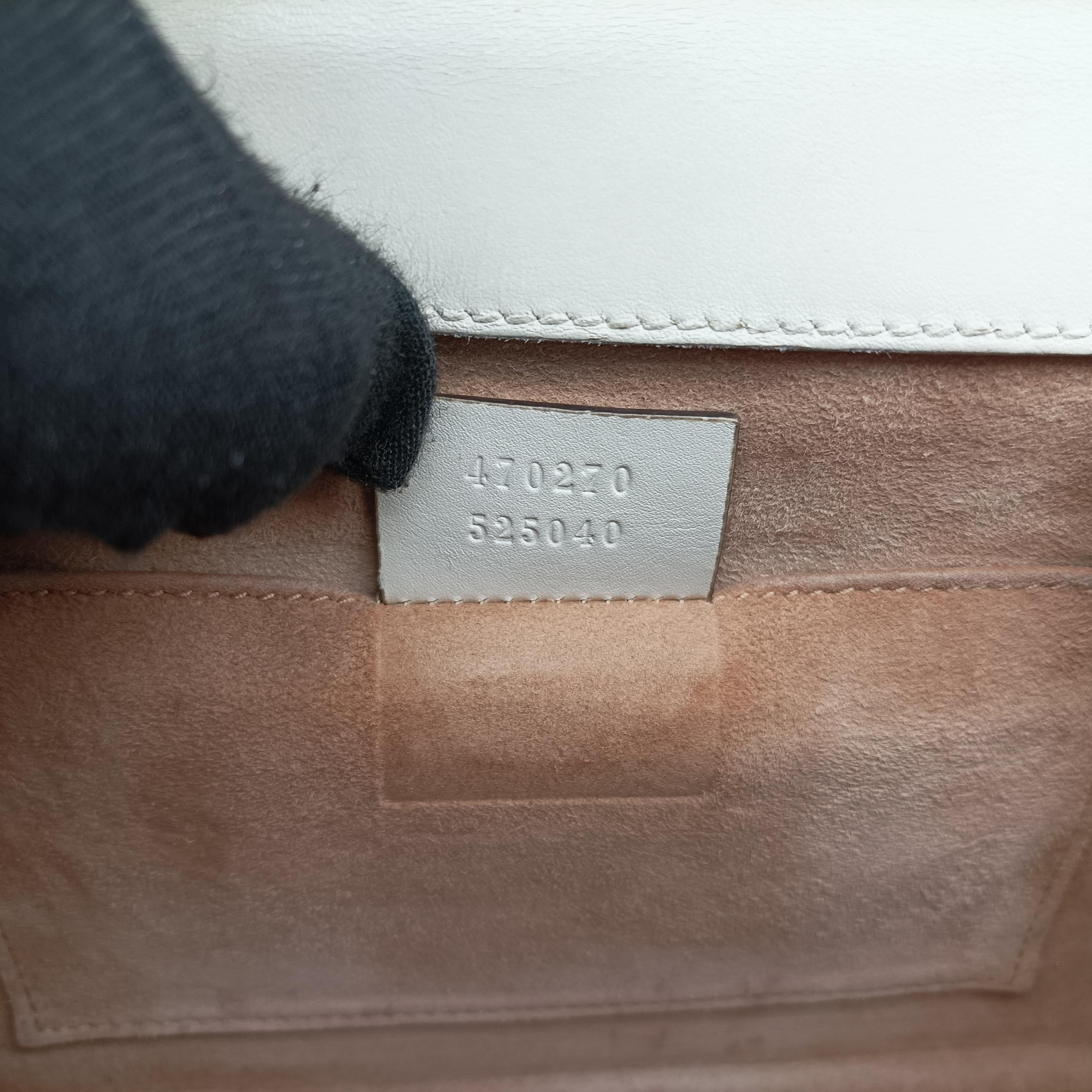 Vintage Gucci Sylvie Ivory×navy×red Leather 470270 shoulderbag | stylenewstar