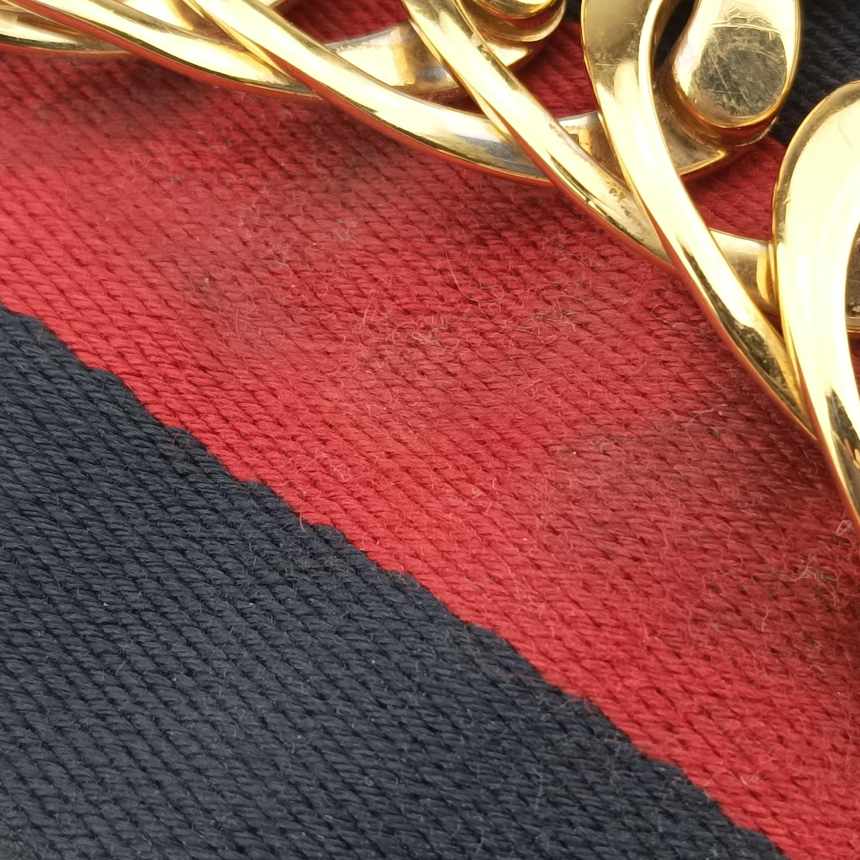 Vintage Gucci Sylvie Ivory×navy×red Leather 470270 shoulderbag | stylenewstar