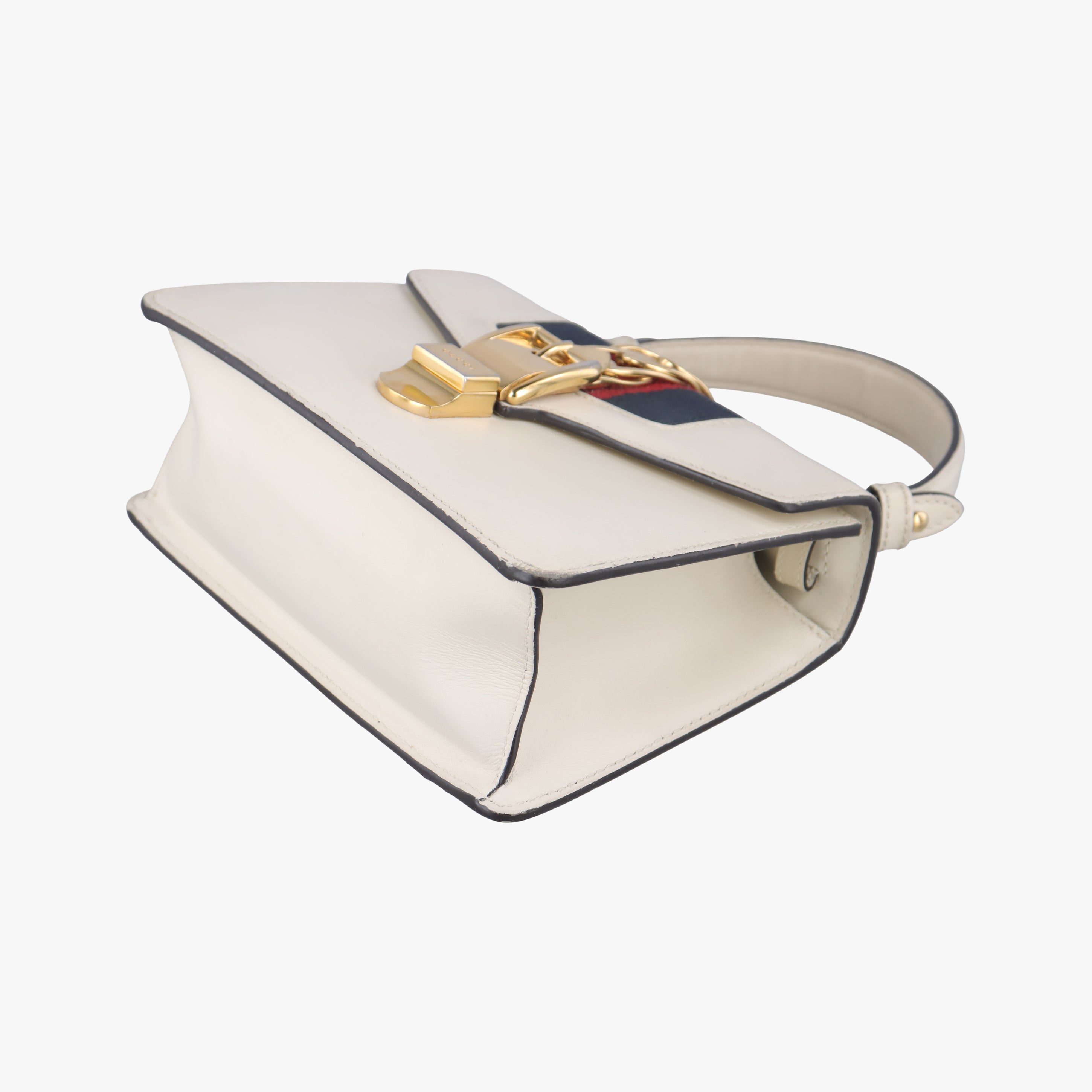 Vintage Gucci Sylvie Ivory×navy×red Leather 470270 shoulderbag | stylenewstar