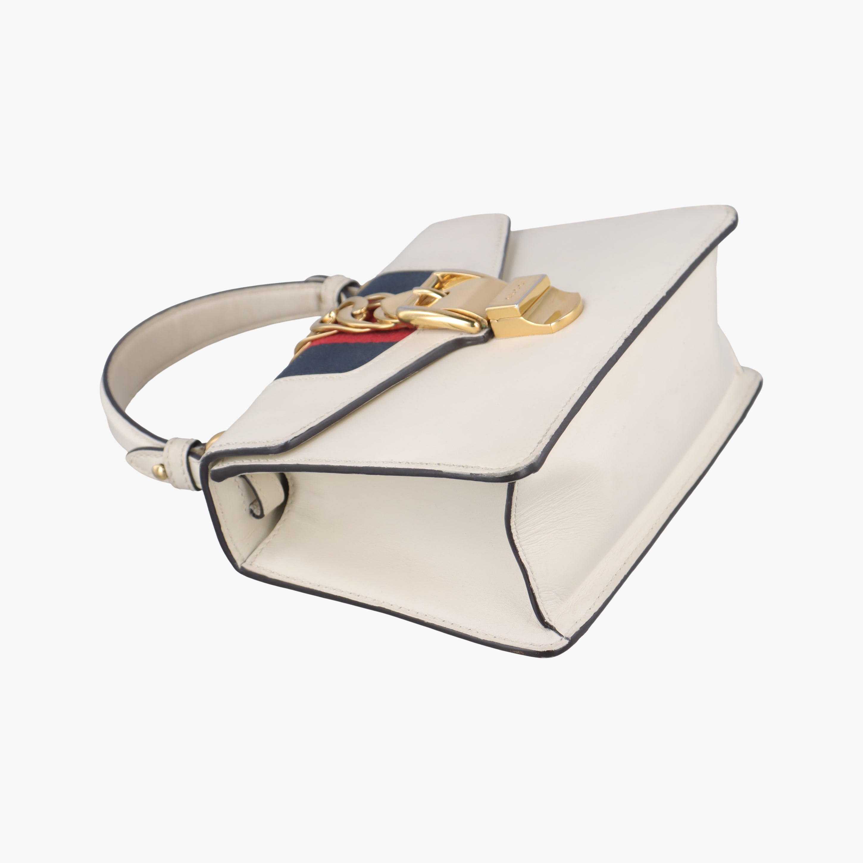 Vintage Gucci Sylvie Ivory×navy×red Leather 470270 shoulderbag | stylenewstar