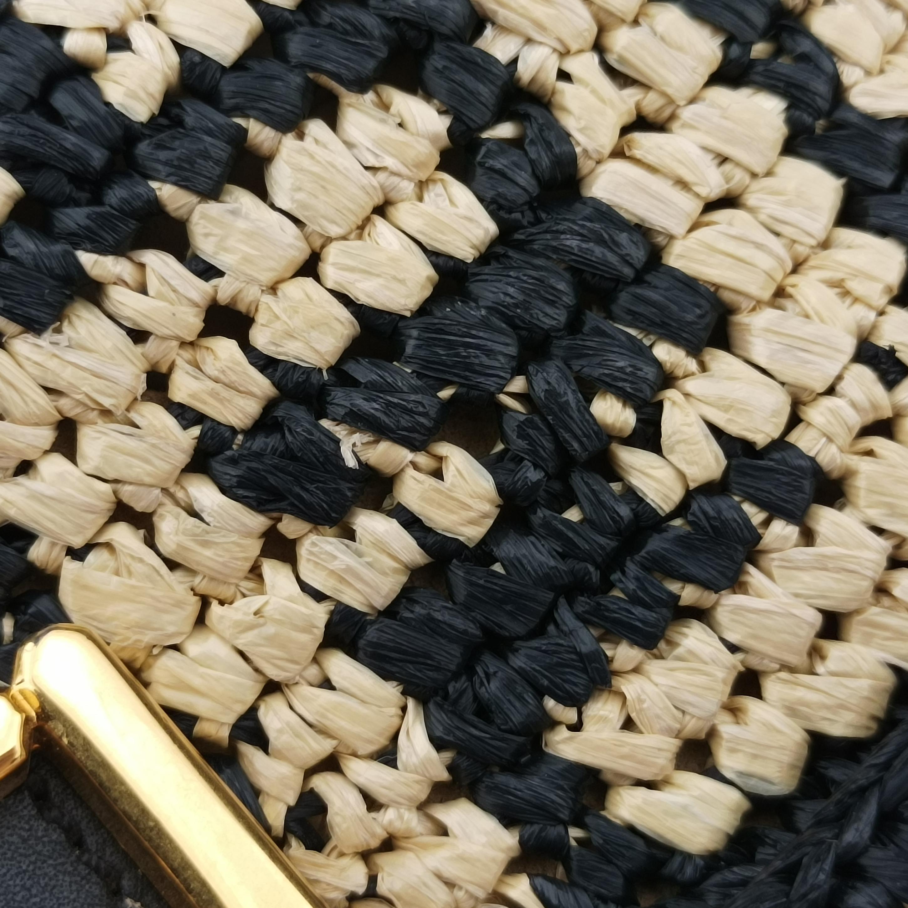 Pre-owned Fendi BAGUETTE Multicolour straw 8BR600 shoulderbag | stylenewstar