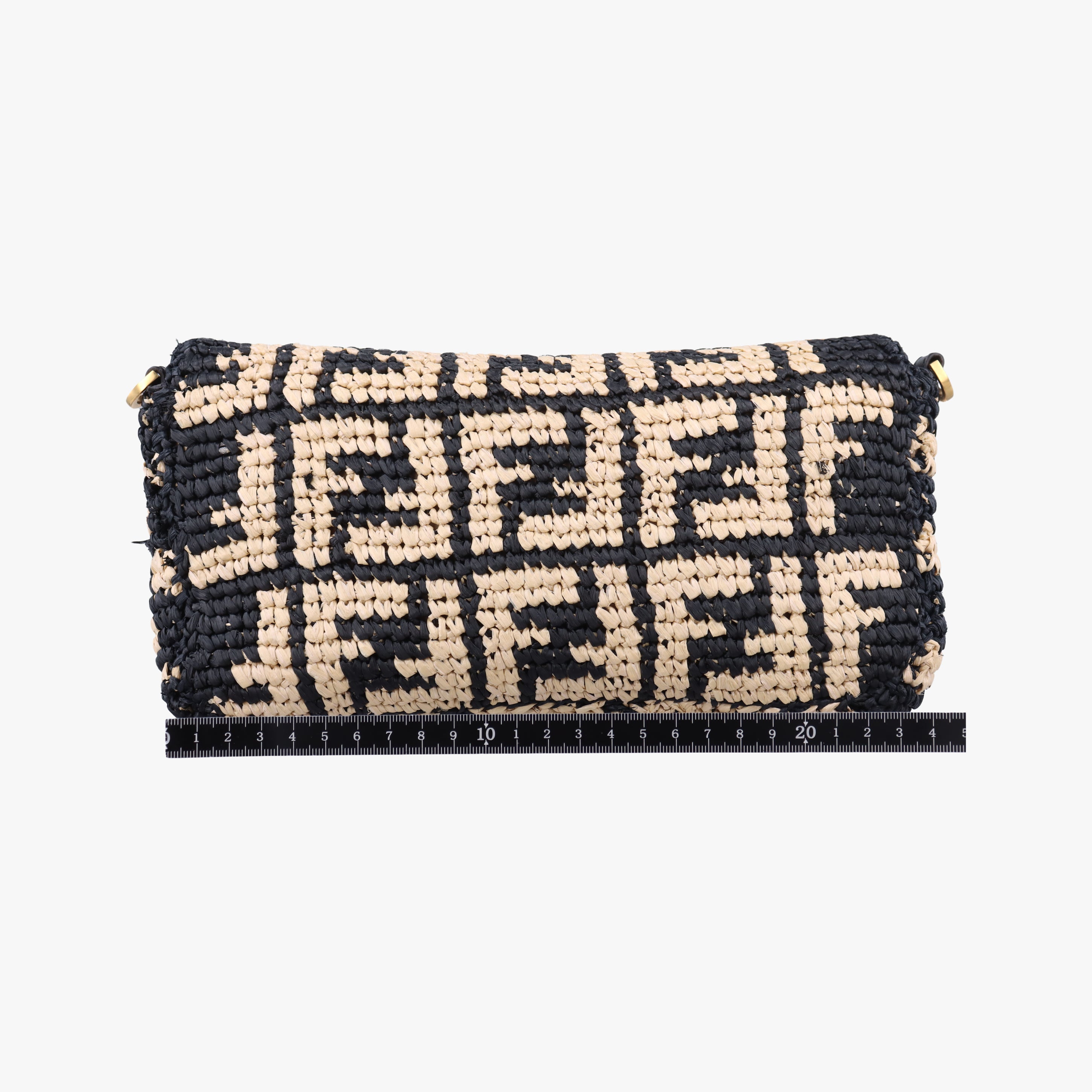 Pre-owned Fendi BAGUETTE Multicolour straw 8BR600 shoulderbag | stylenewstar