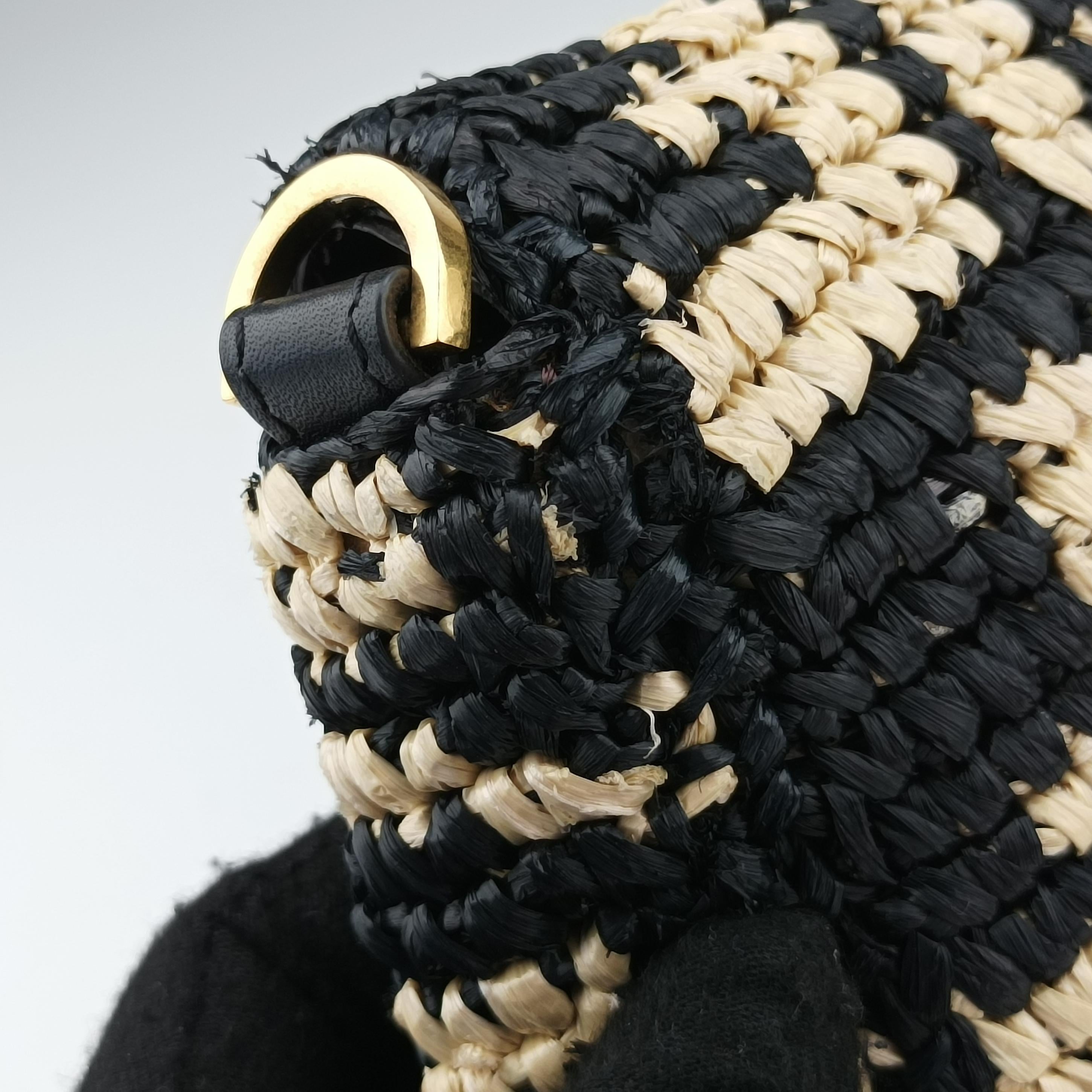 Pre-owned Fendi BAGUETTE Multicolour straw 8BR600 shoulderbag | stylenewstar