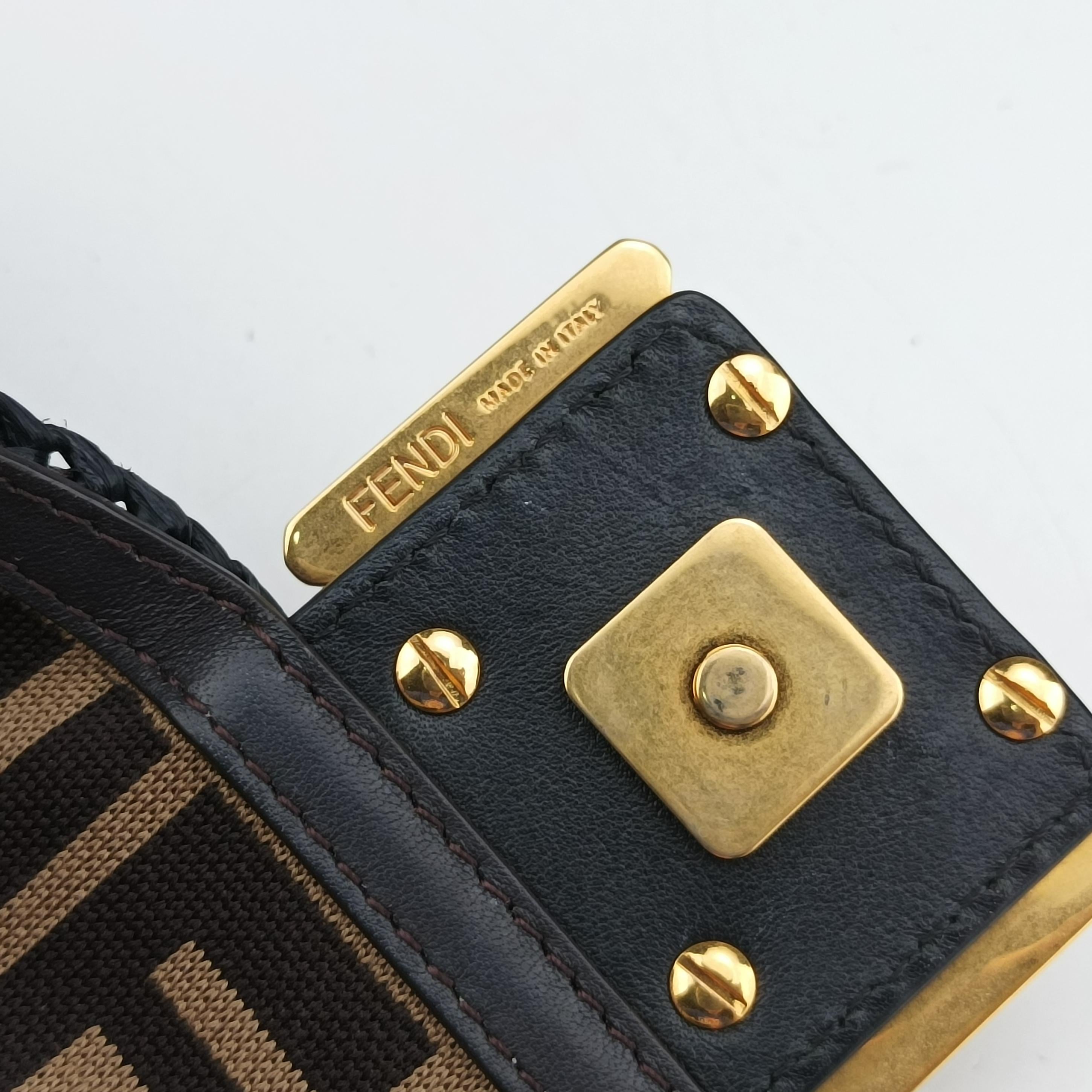 Pre-owned Fendi BAGUETTE Multicolour straw 8BR600 shoulderbag | stylenewstar