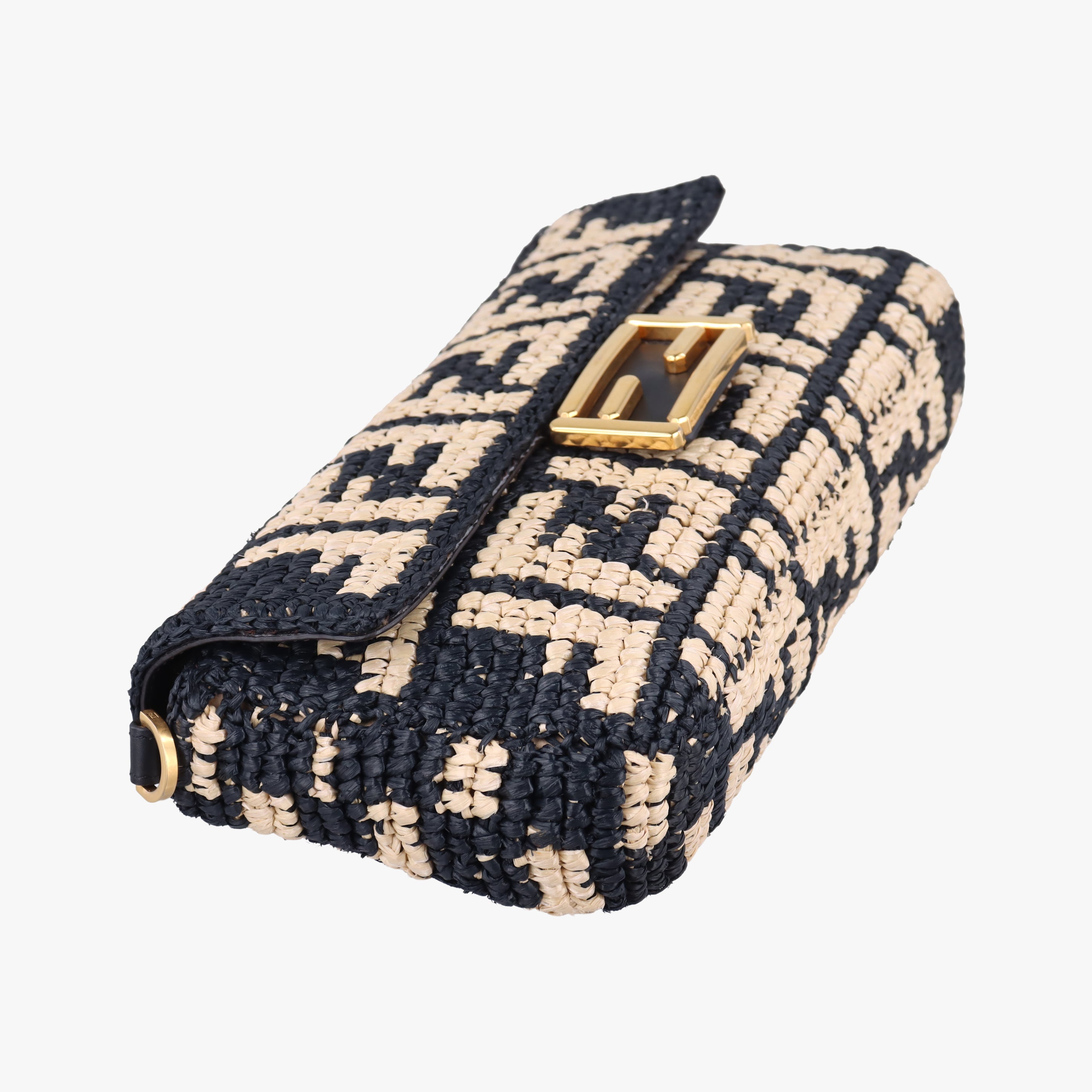 Pre-owned Fendi BAGUETTE Multicolour straw 8BR600 shoulderbag | stylenewstar