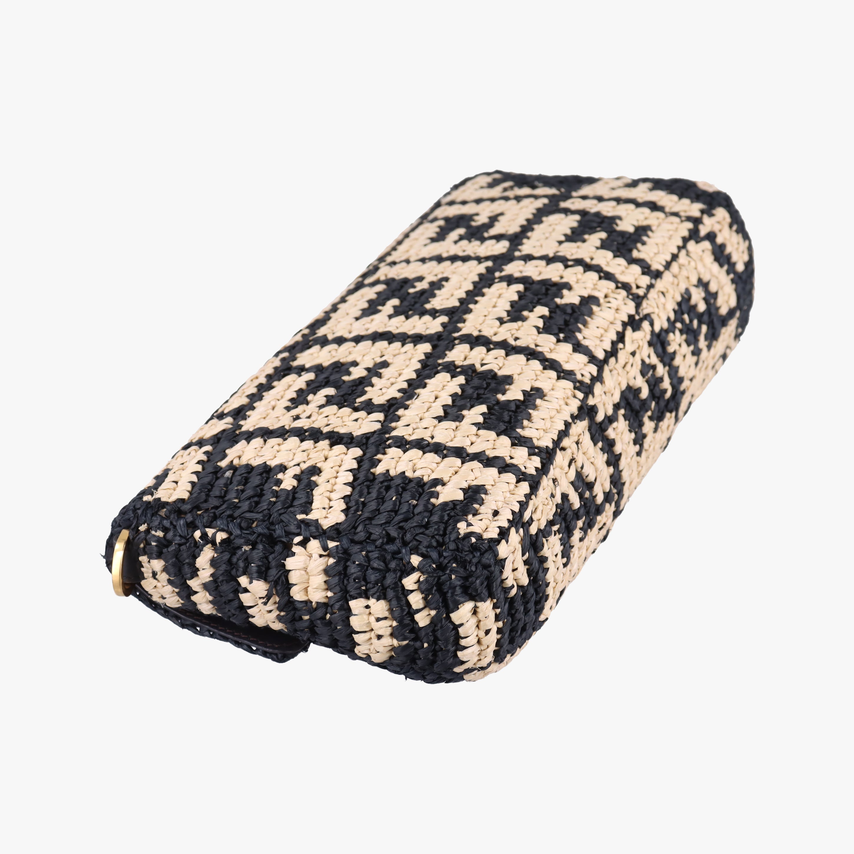 Pre-owned Fendi BAGUETTE Multicolour straw 8BR600 shoulderbag | stylenewstar