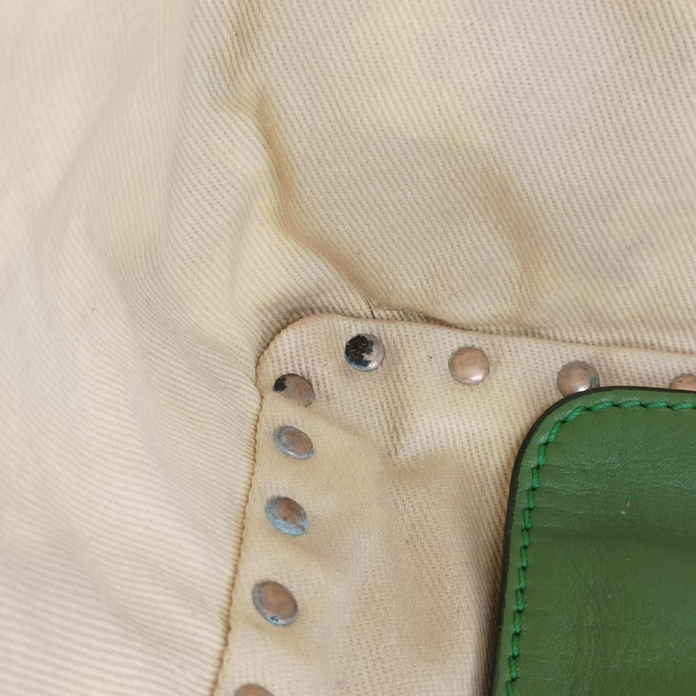 Pre-owned Valentino Rockstud Red×Green×pink Leather  shoulderbag | stylenewstar