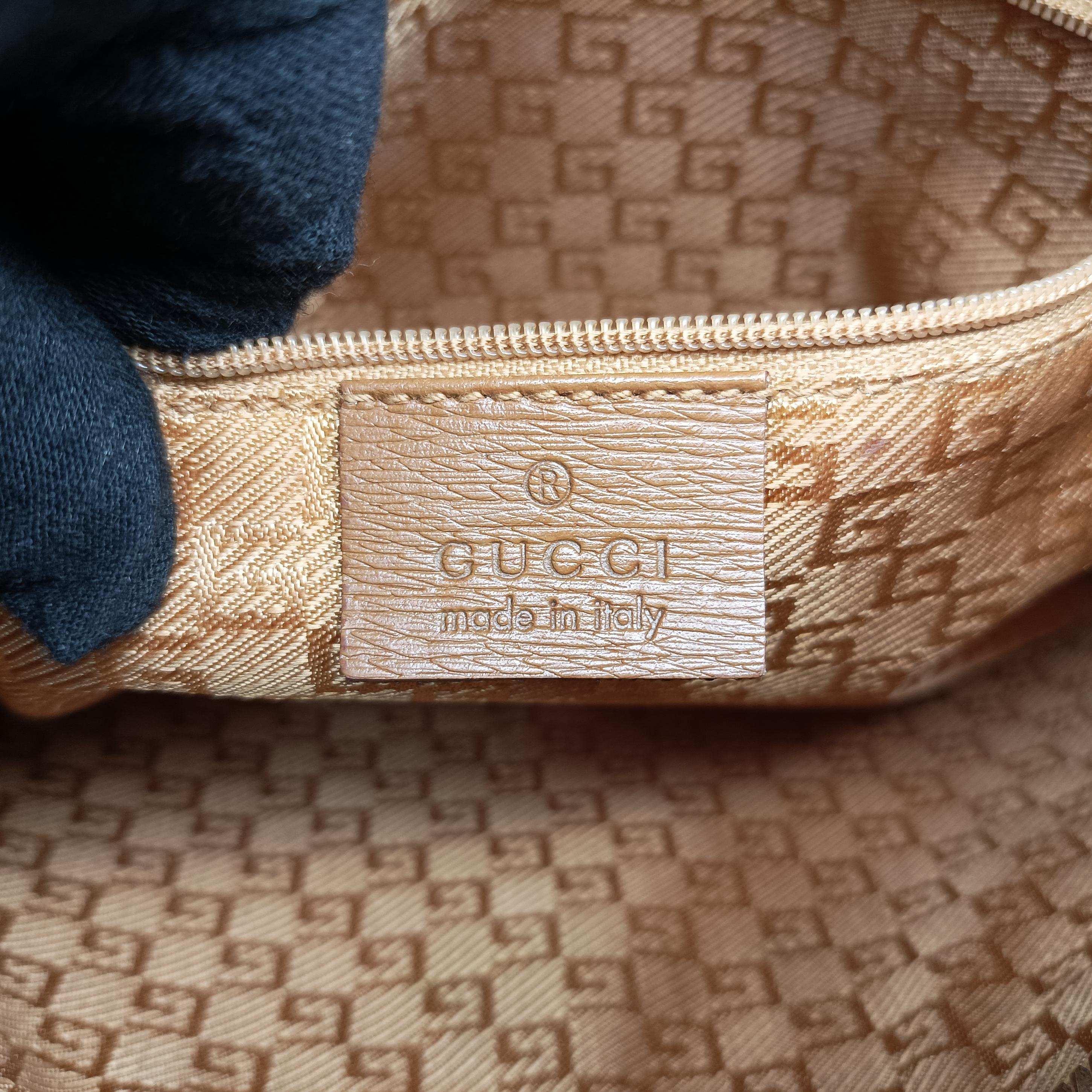 Pre-owned Gucci Jackie Vintage Camel Leather 001 41 shoulderbag | stylenewstar