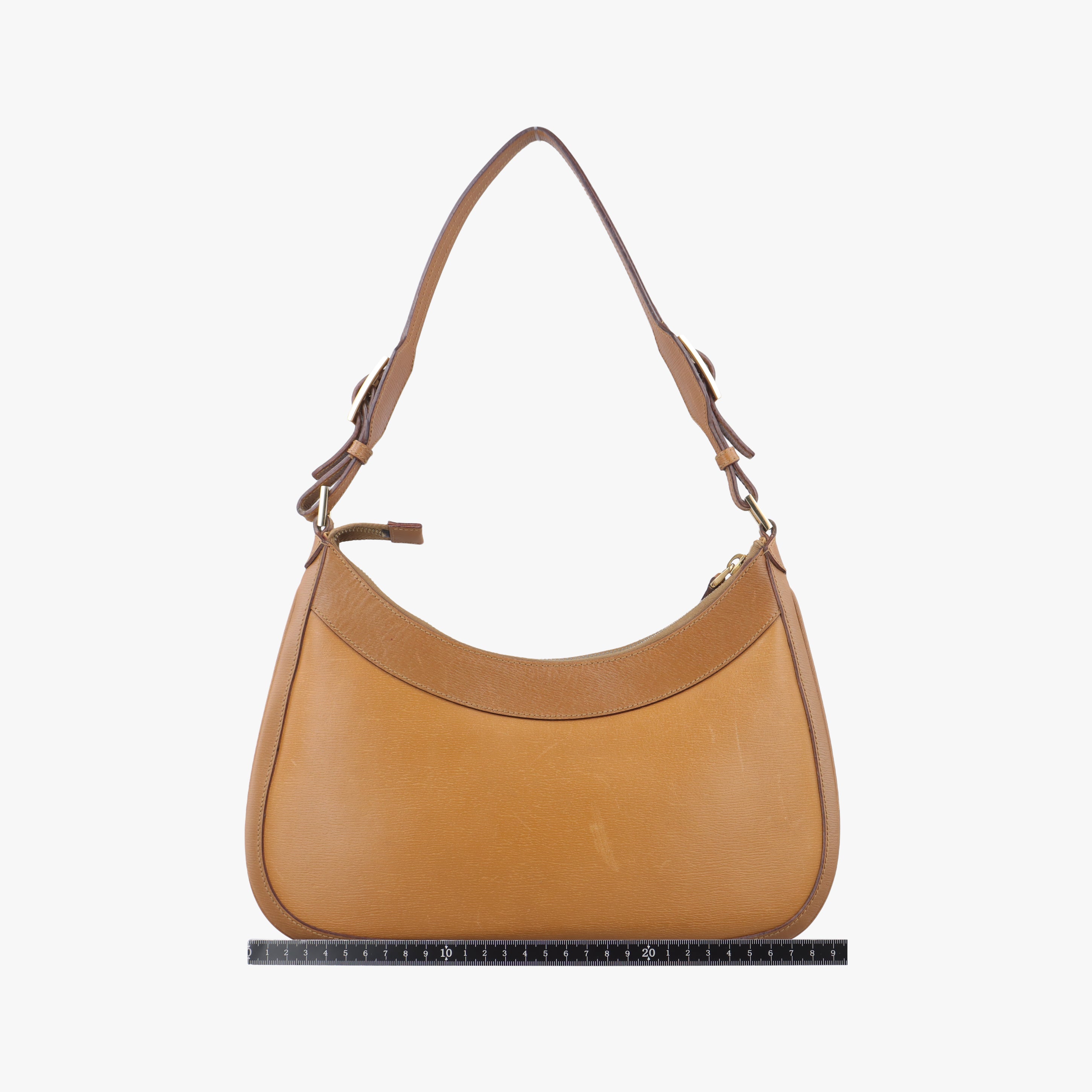 Pre-owned Gucci Jackie Vintage Camel Leather 001 41 shoulderbag | stylenewstar